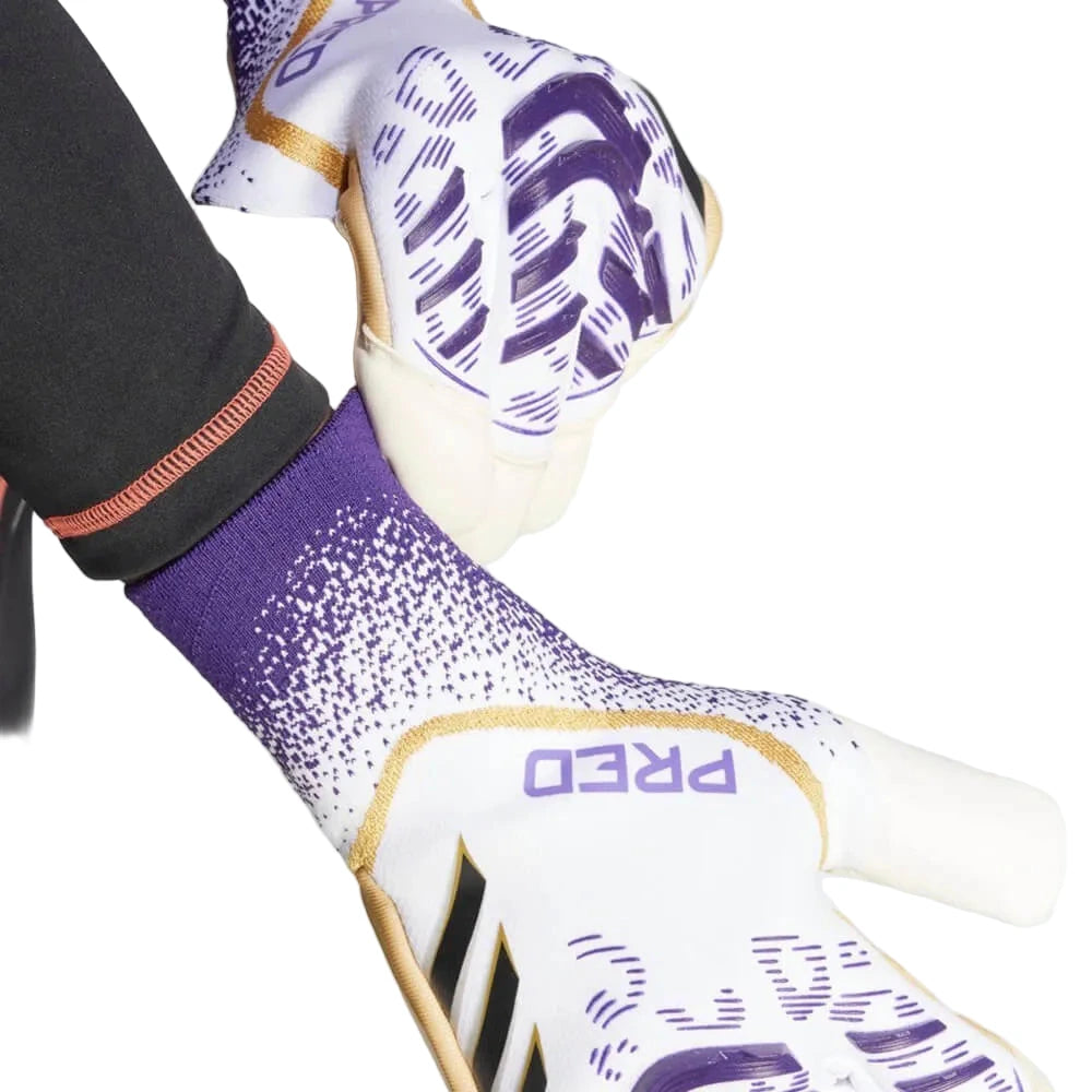 adidas Predator GL Pro Hybrid Goalkeeper Gloves White/Black/Aurora Plum (Detail 1)