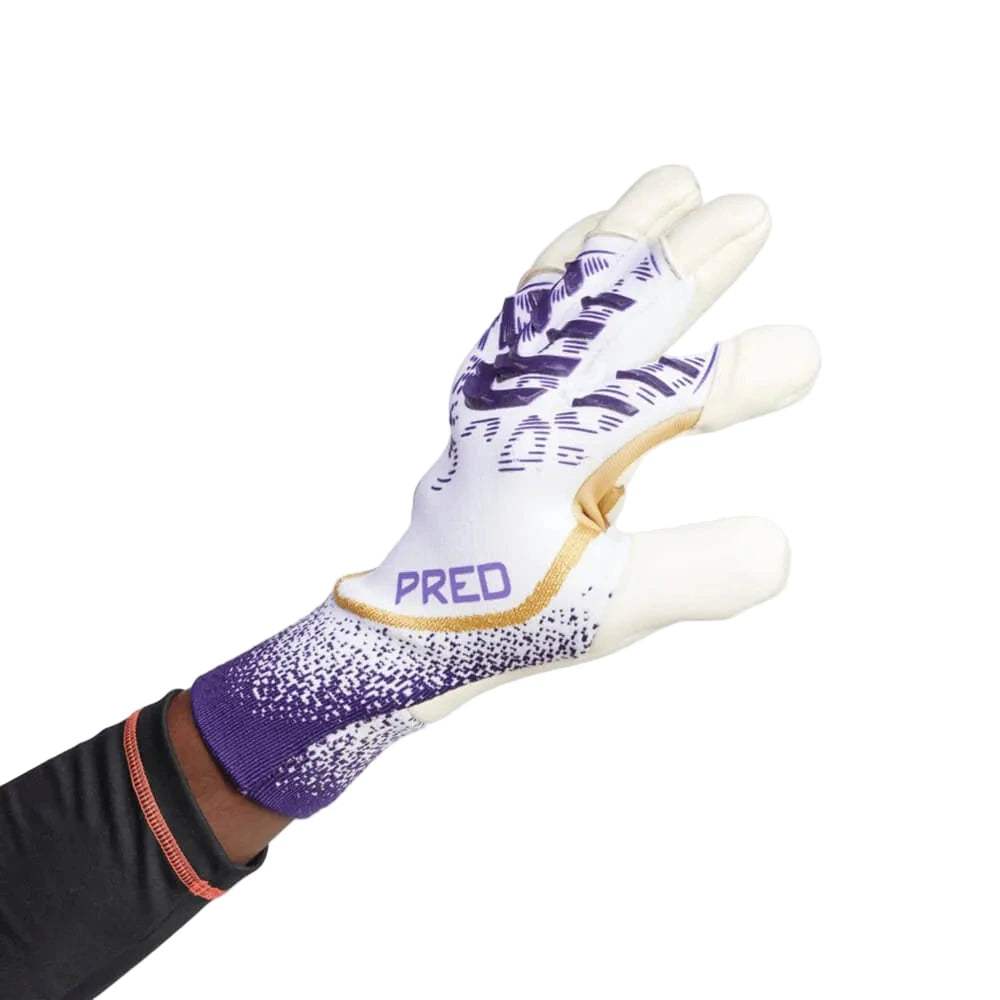 adidas Predator GL Pro Hybrid Goalkeeper Gloves White/Black/Aurora Plum (Single - Outer)