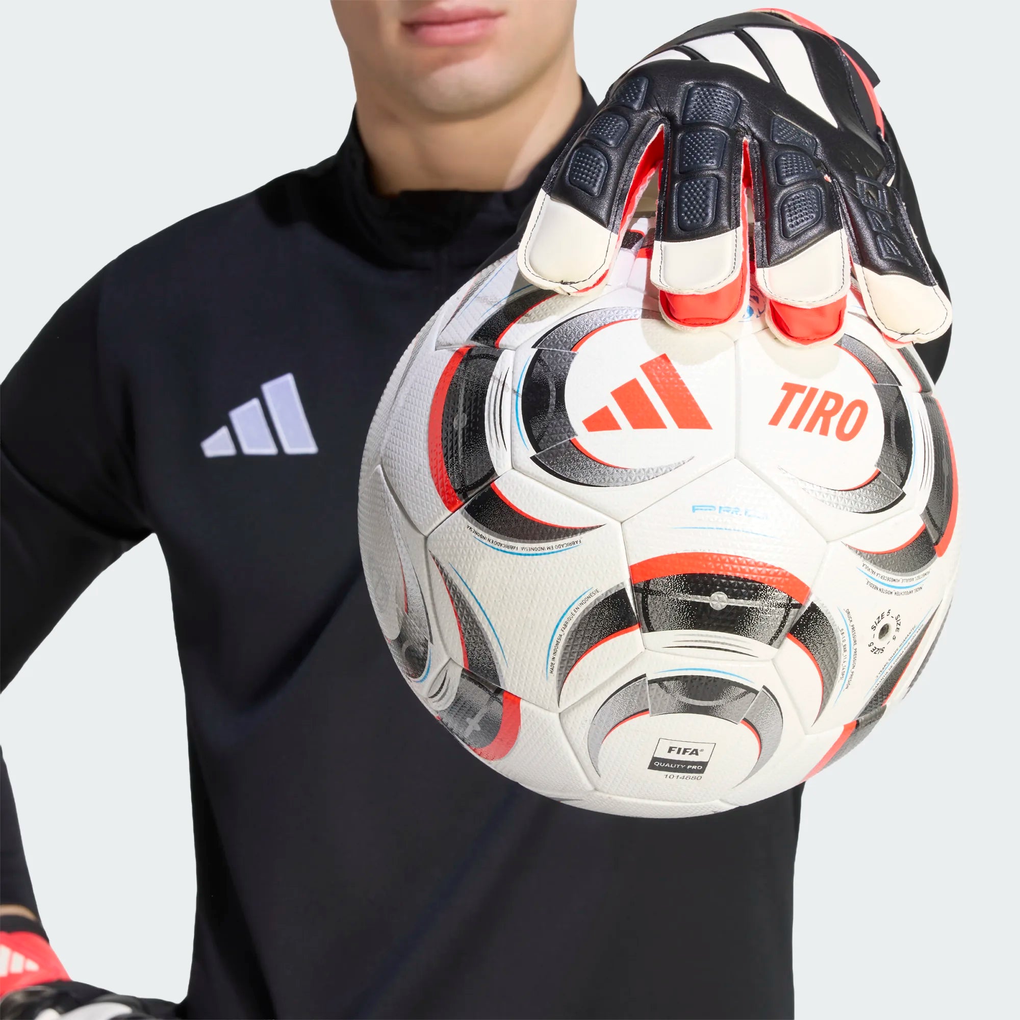 adidas Predator GL Training Goalkeeper Gloves Black / Black / Lucid Red (Model 2)
