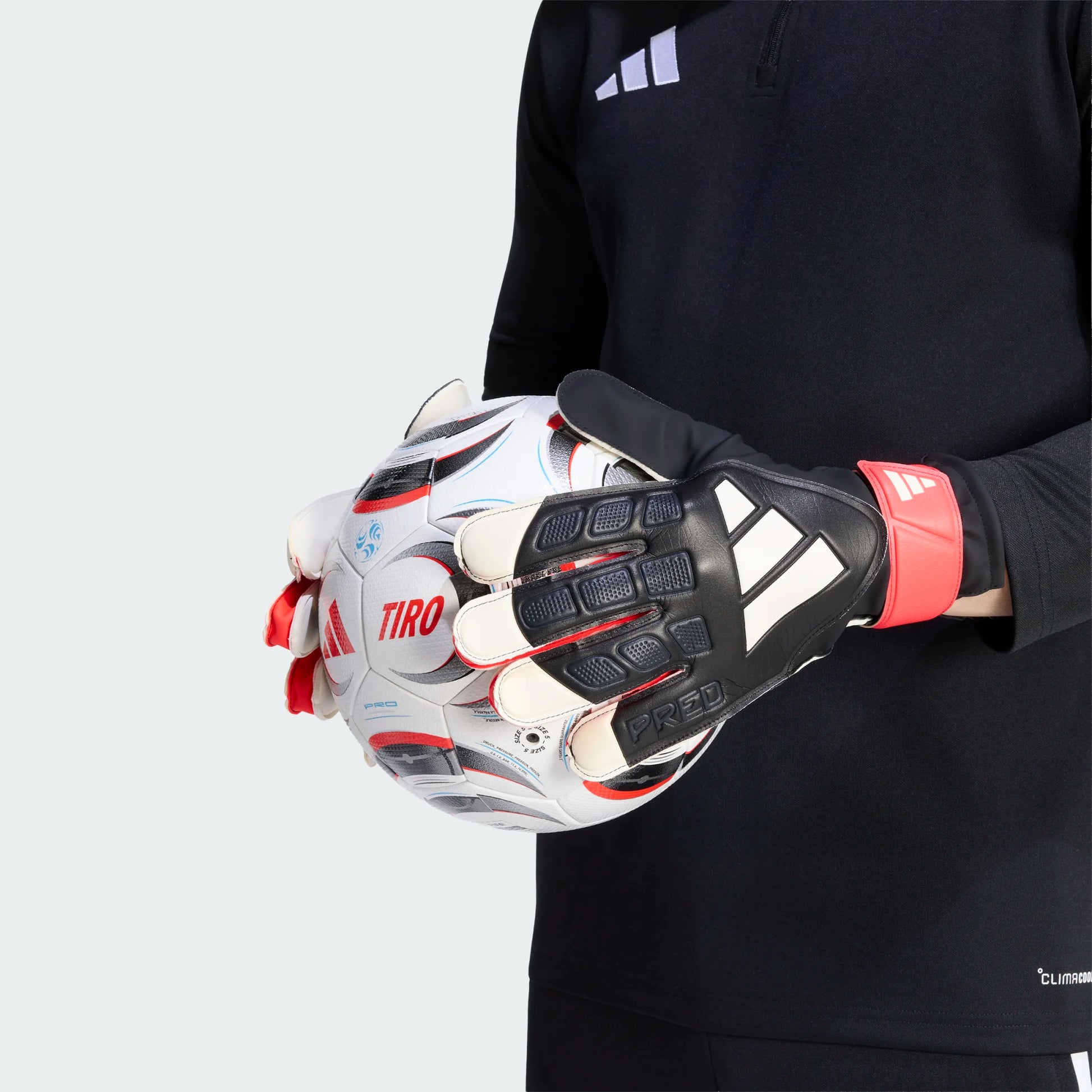 adidas Predator GL Training Goalkeeper Gloves Black / Black / Lucid Red (Model 3)