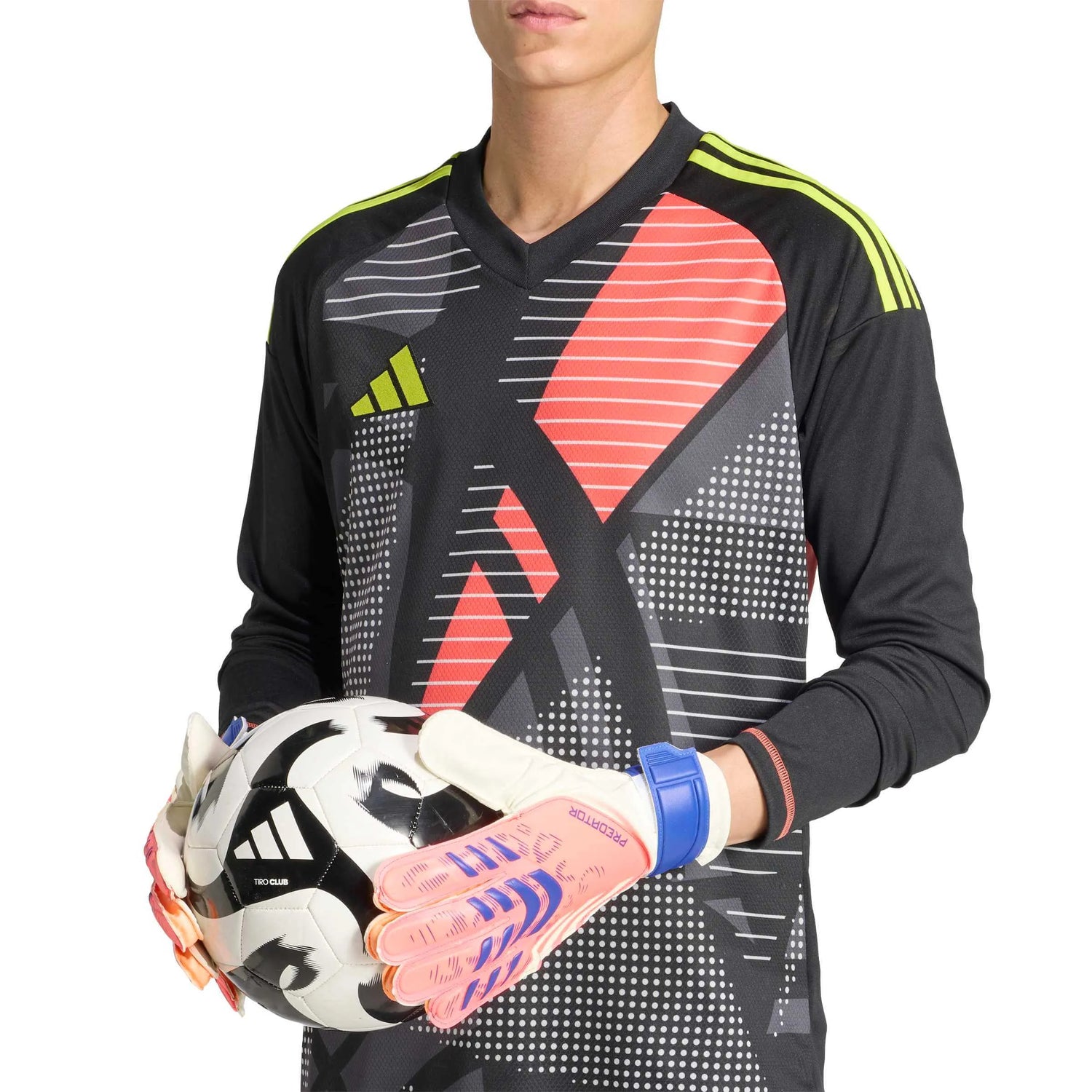 adidas Predator GL Training Goalkeeper Gloves Signal Coral/White/Lucid Blue (Model 1)