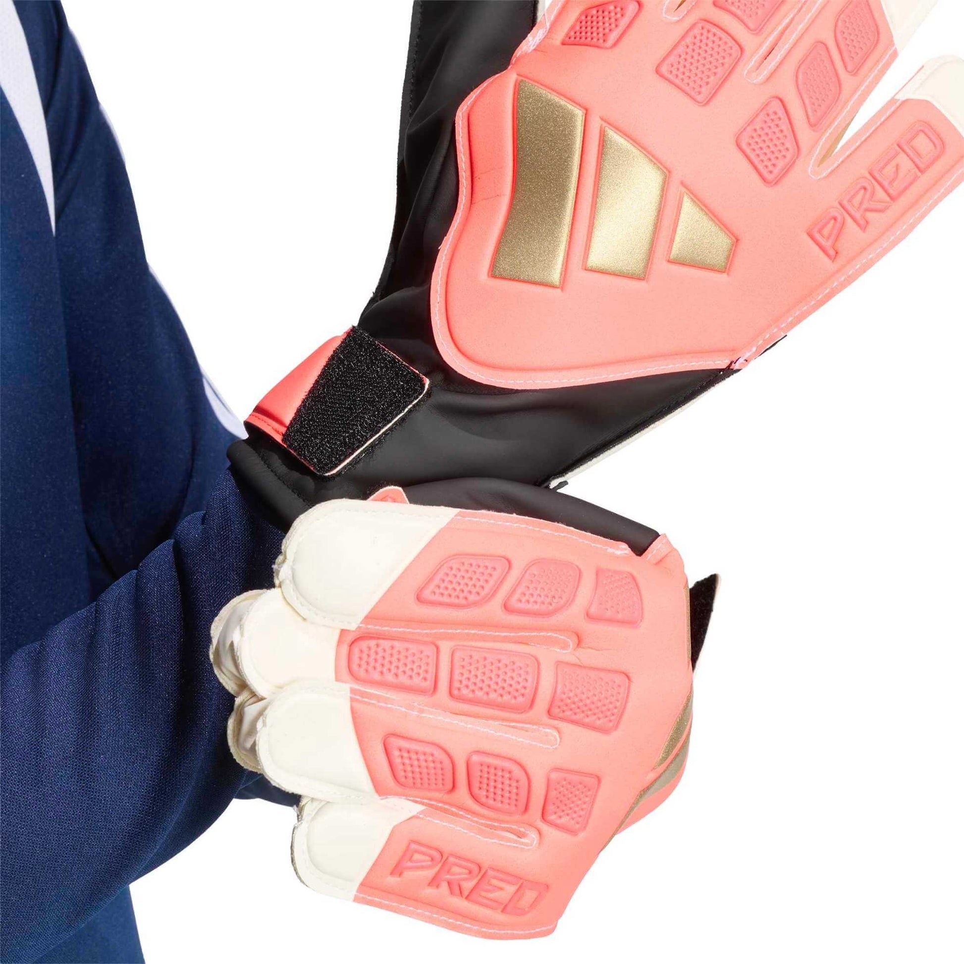 adidas Predator GL Training Goalkeeper Gloves Solar Turbo - Black - White (Detail 1)