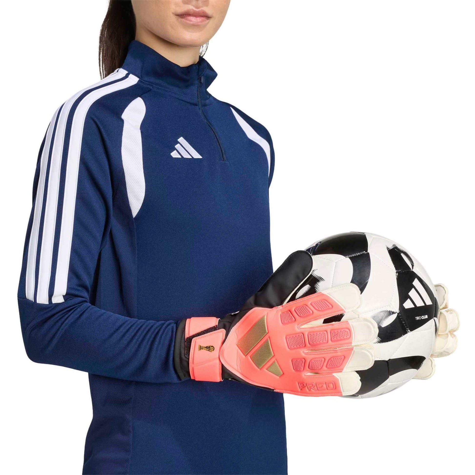adidas Predator GL Training Goalkeeper Gloves Solar Turbo - Black - White (Model 1)