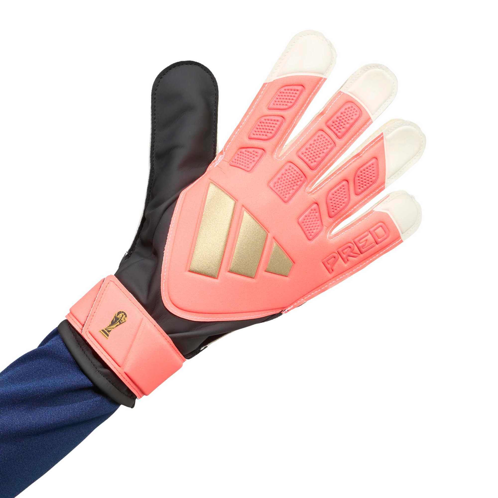 adidas Predator GL Training Goalkeeper Gloves Solar Turbo - Black - White (Single - Outer)