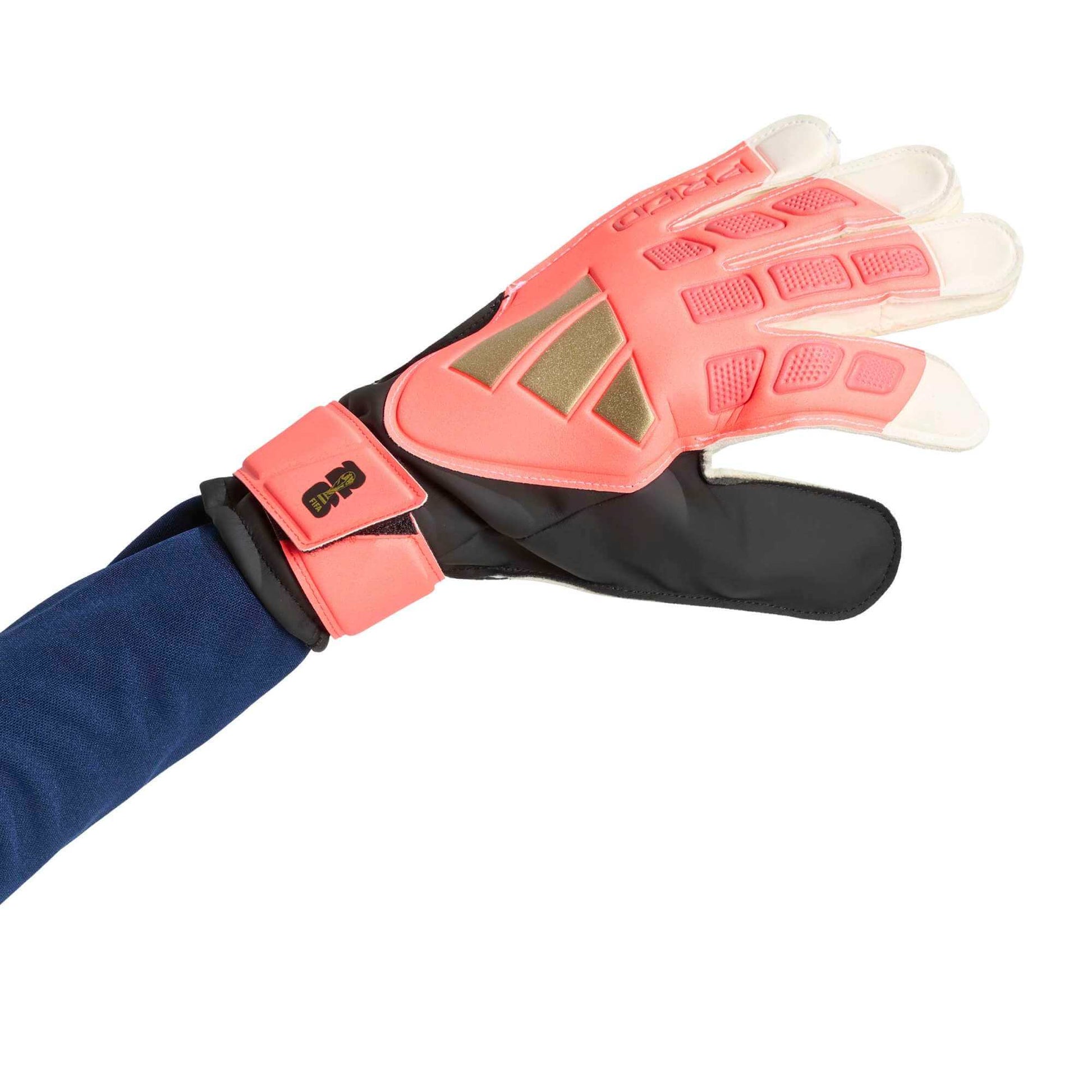 adidas Predator GL Training Goalkeeper Gloves Solar Turbo - Black - White (Single - Side)