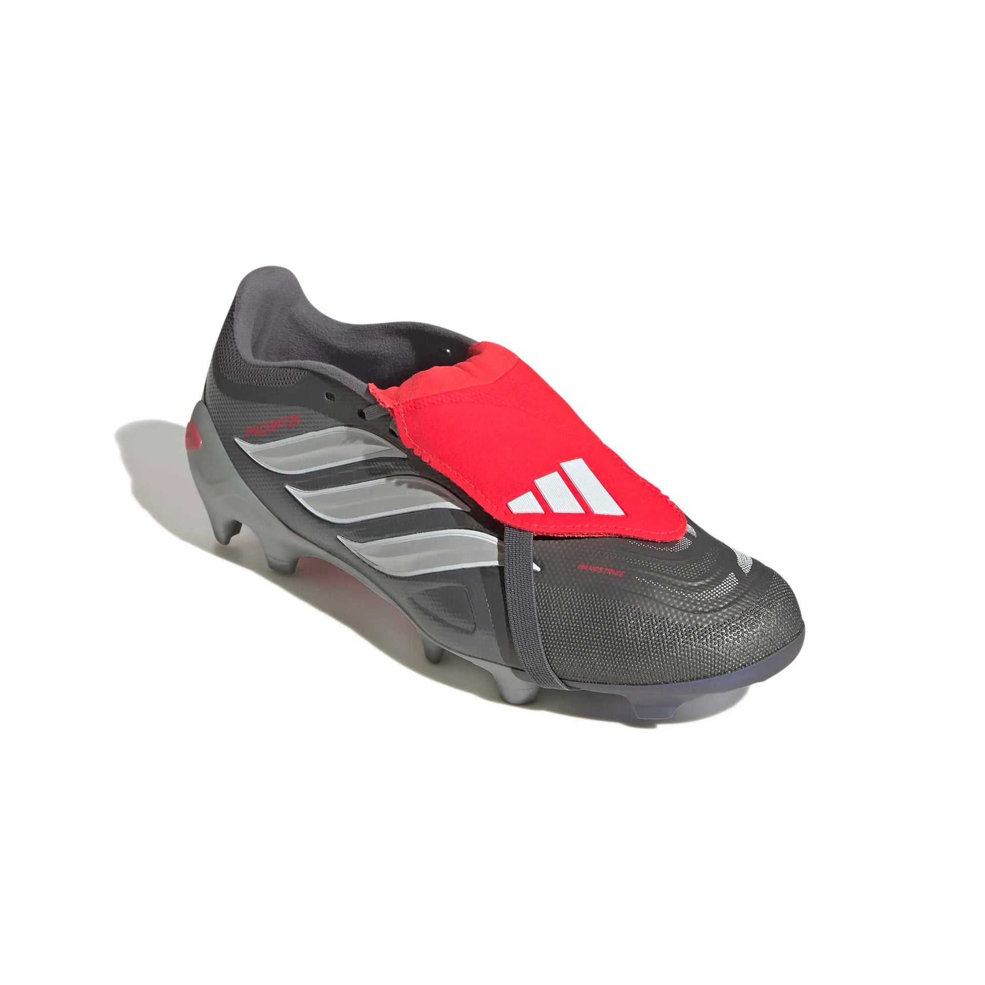 adidas Predator League Fold-Over Tongue Firm Ground Soccer Cleats - Finishers Steel Pack (SP26) (Lateral - Front)