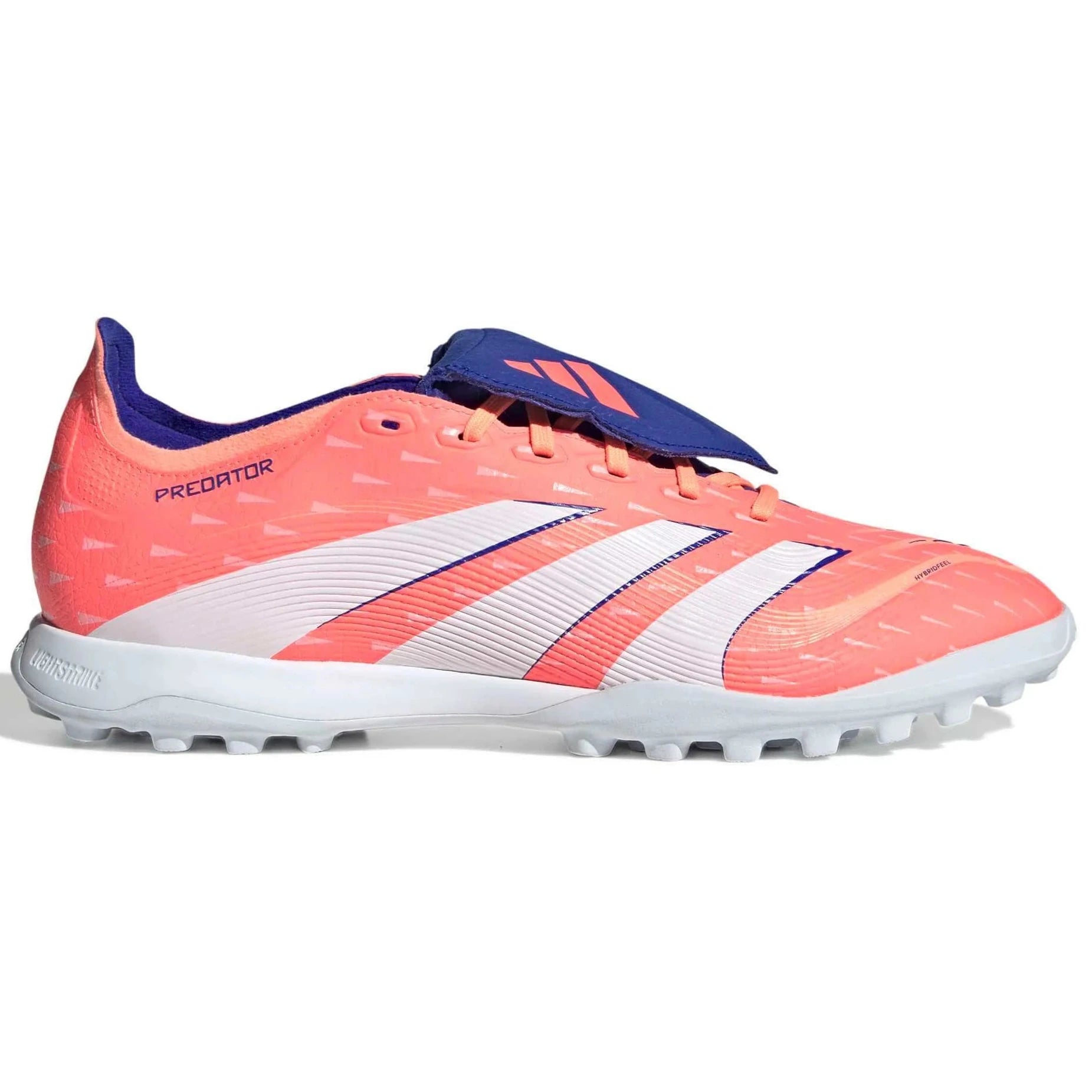 adidas Predator League Fold-Over Tongue Turf Soccer Shoes - Coral Blaze Pack (FA25) (Side 1)