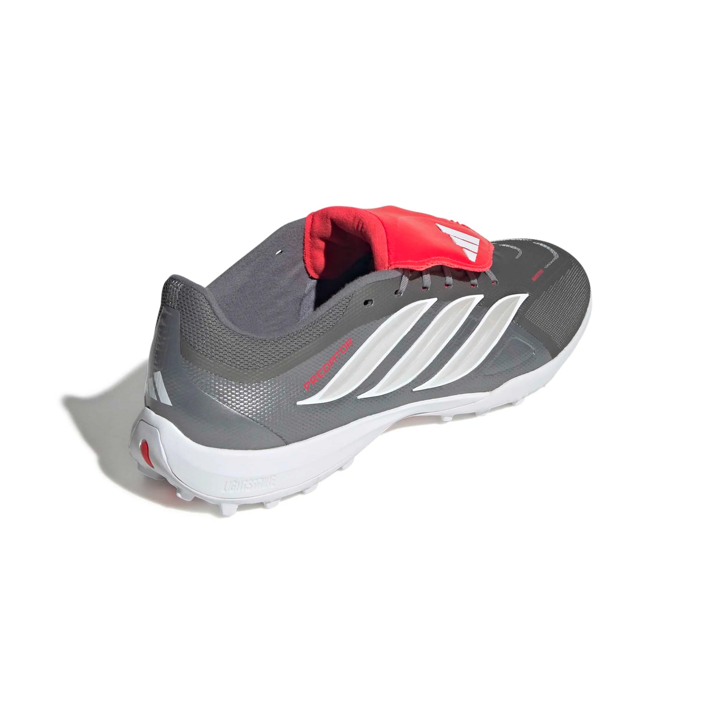 adidas Predator League Fold-Over Tongue Turf Soccer Shoes - Finishers Steel Pack (SP26) (Lateral - Back)