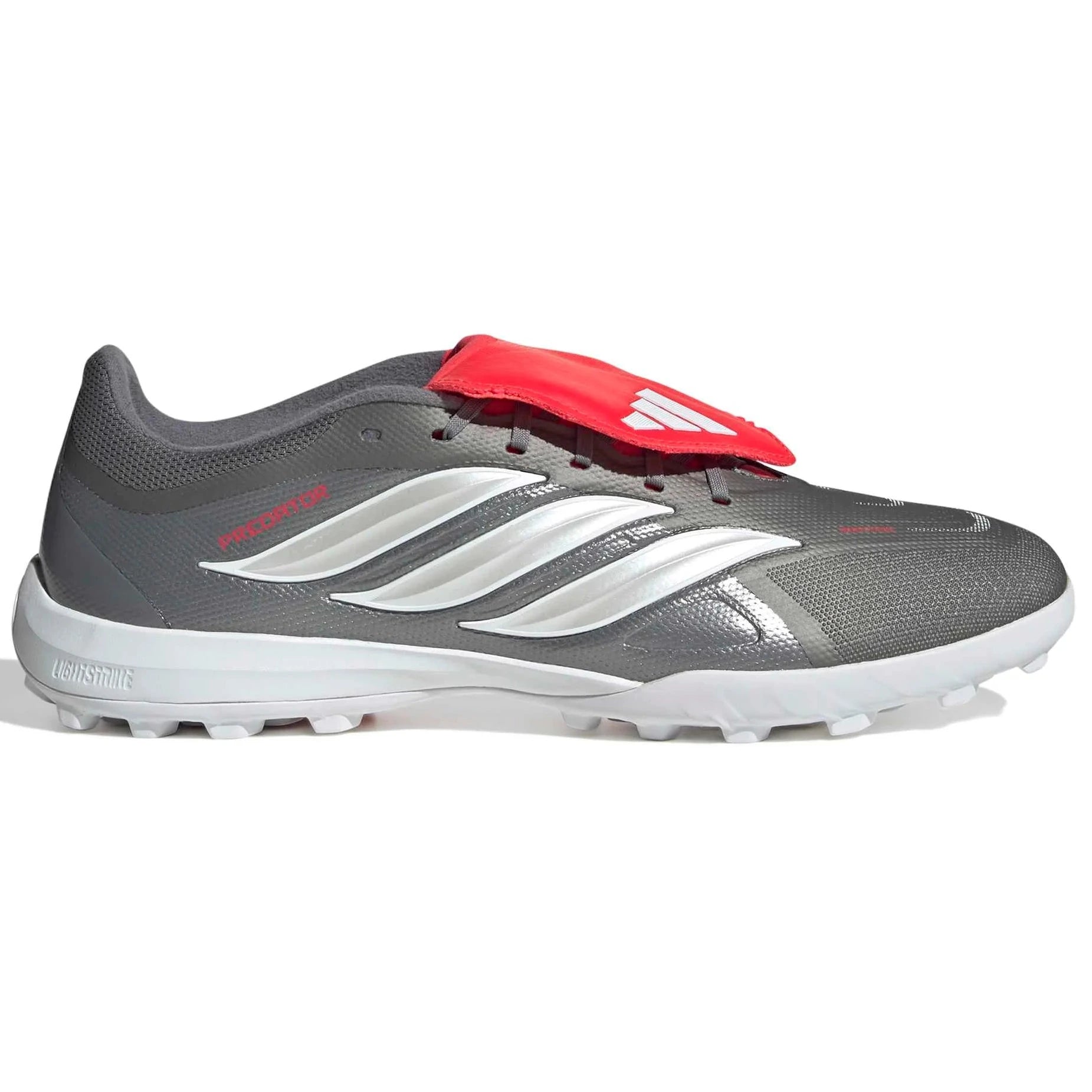 adidas Predator League Fold-Over Tongue Turf Soccer Shoes - Finishers Steel Pack (SP26) (Side 1)