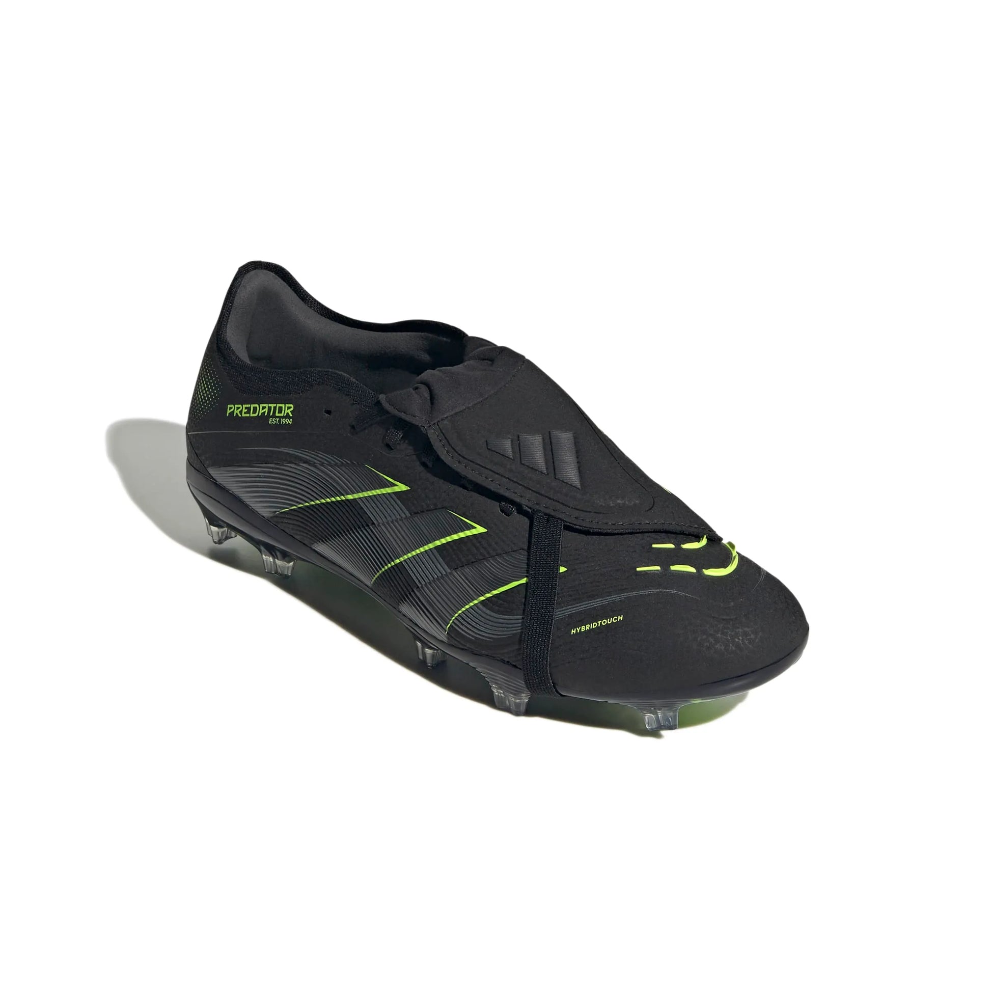 adidas Predator Pro Fold-Over Tongue Firm Ground Soccer Cleats - Electric Stealth Pack (FA25) (Lateral - Front)