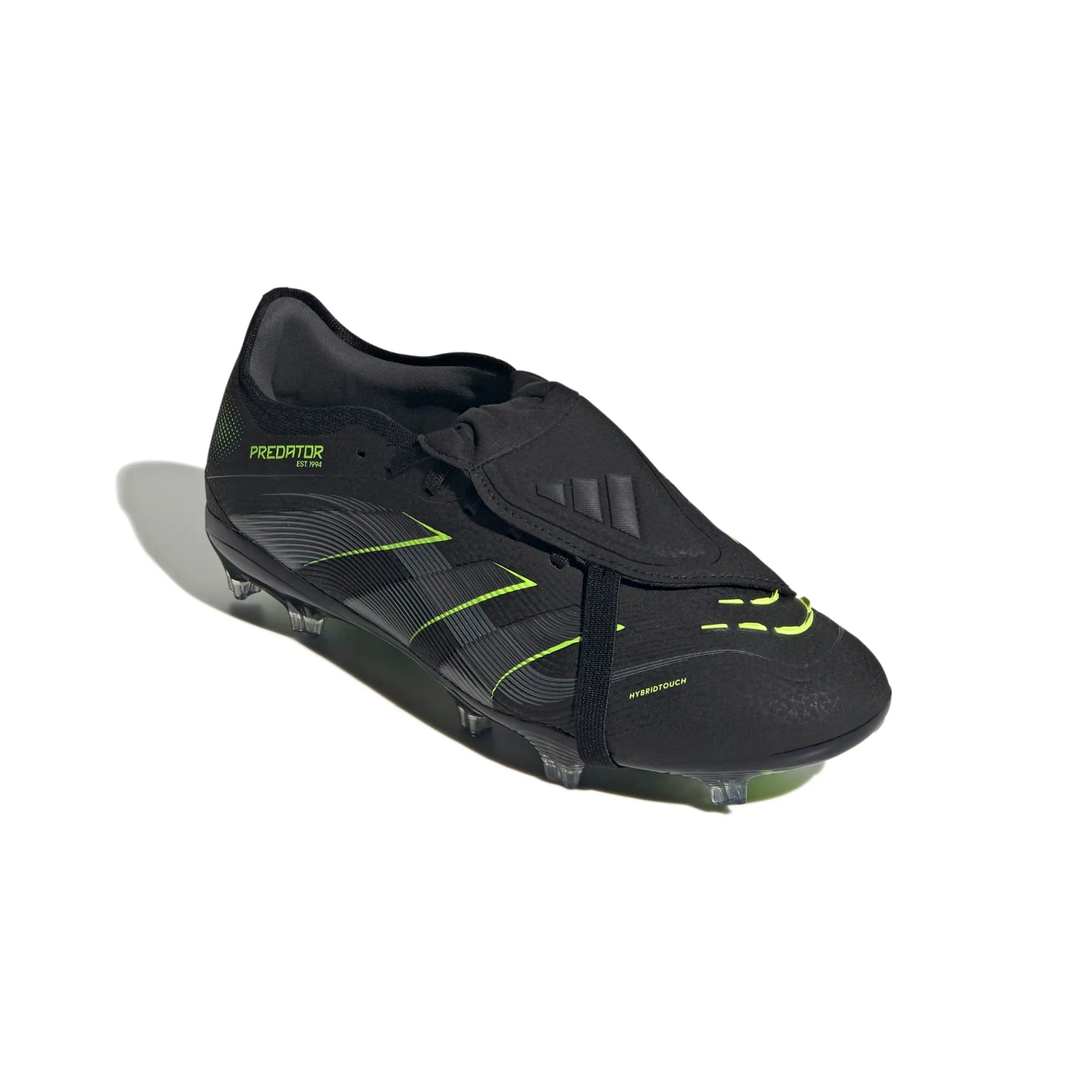 adidas Predator Pro Fold-Over Tongue Firm Ground Soccer Cleats - Electric Stealth Pack (FA25) (Lateral - Front)