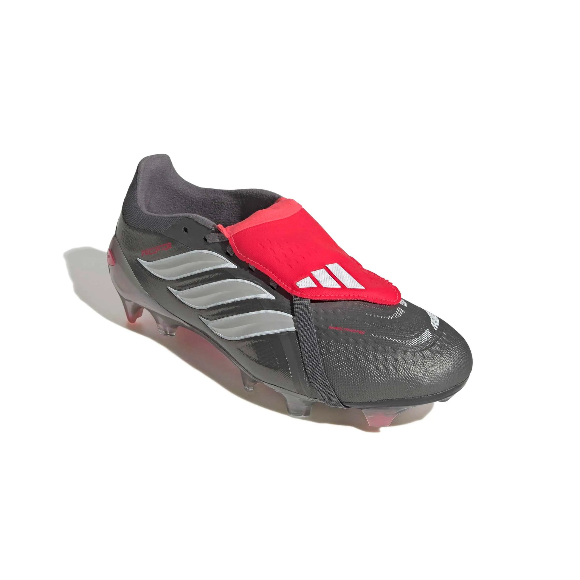 adidas Predator Pro Fold-Over Tongue Firm Ground Soccer Cleats - Finishers Steel Pack (SP26) (Lateral - Front)