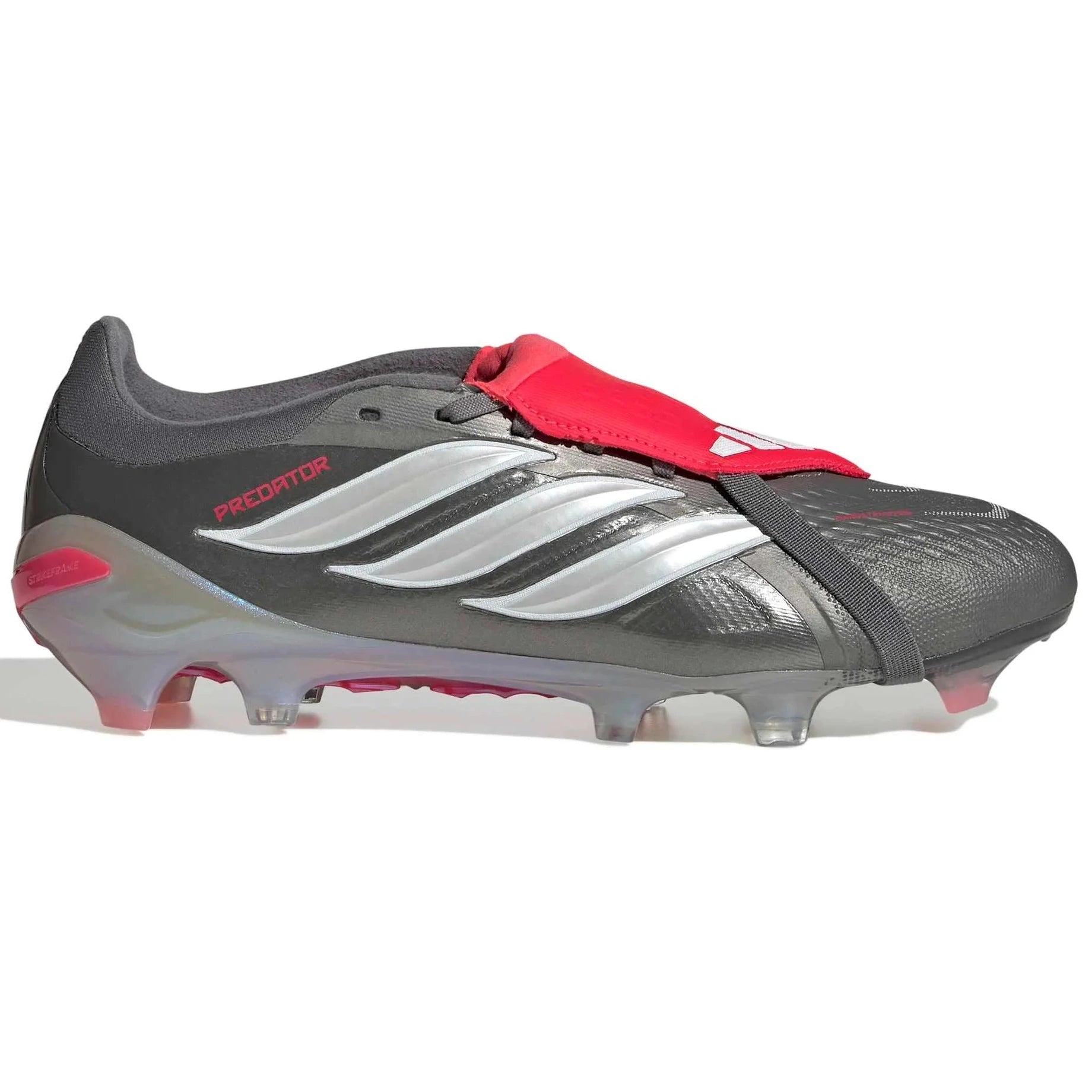 adidas Predator Pro Fold-Over Tongue Firm Ground Soccer Cleats - Finishers Steel Pack (SP26) (Side 1)