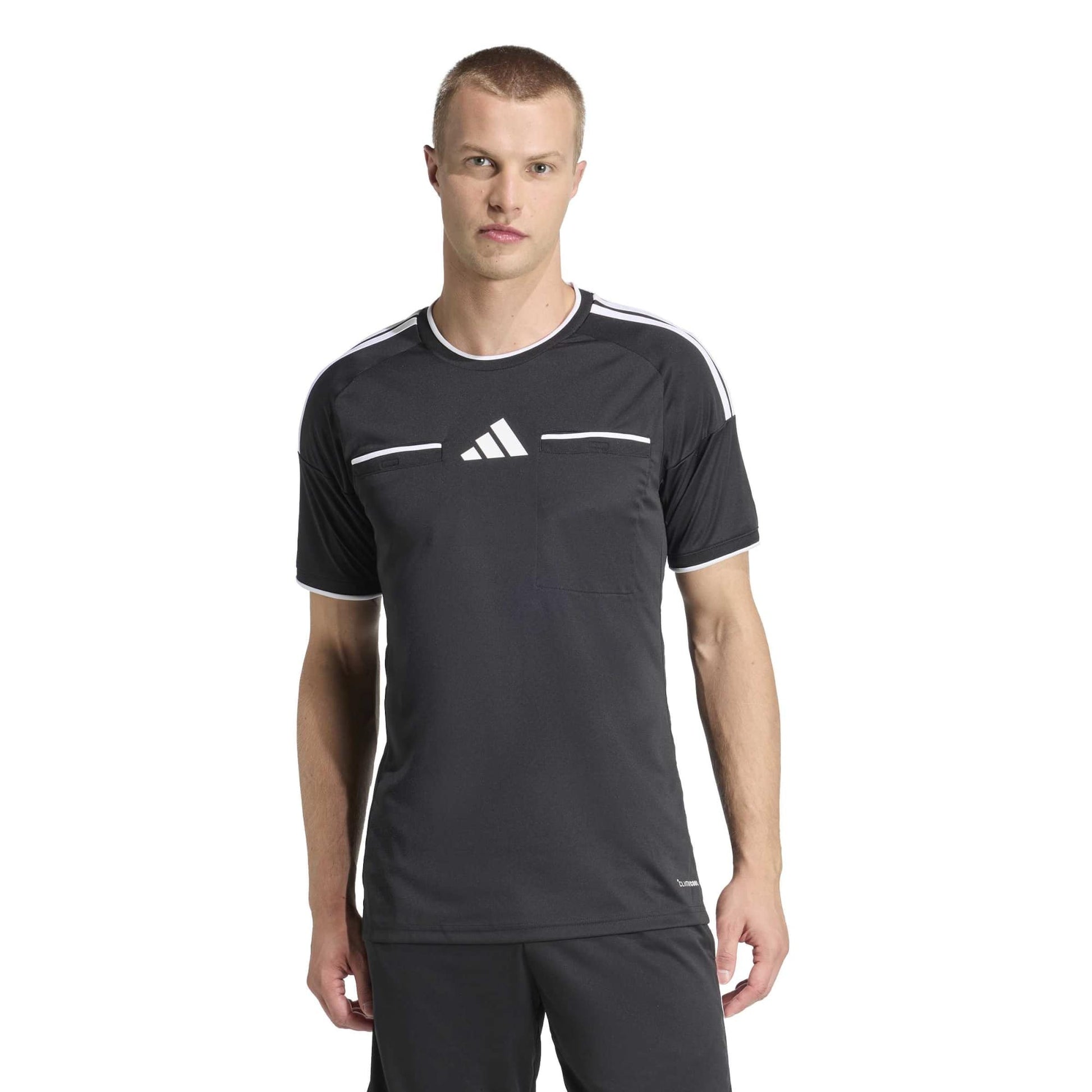 adidas Referee 26 Men's Soccer Jersey Black (Model - Front)