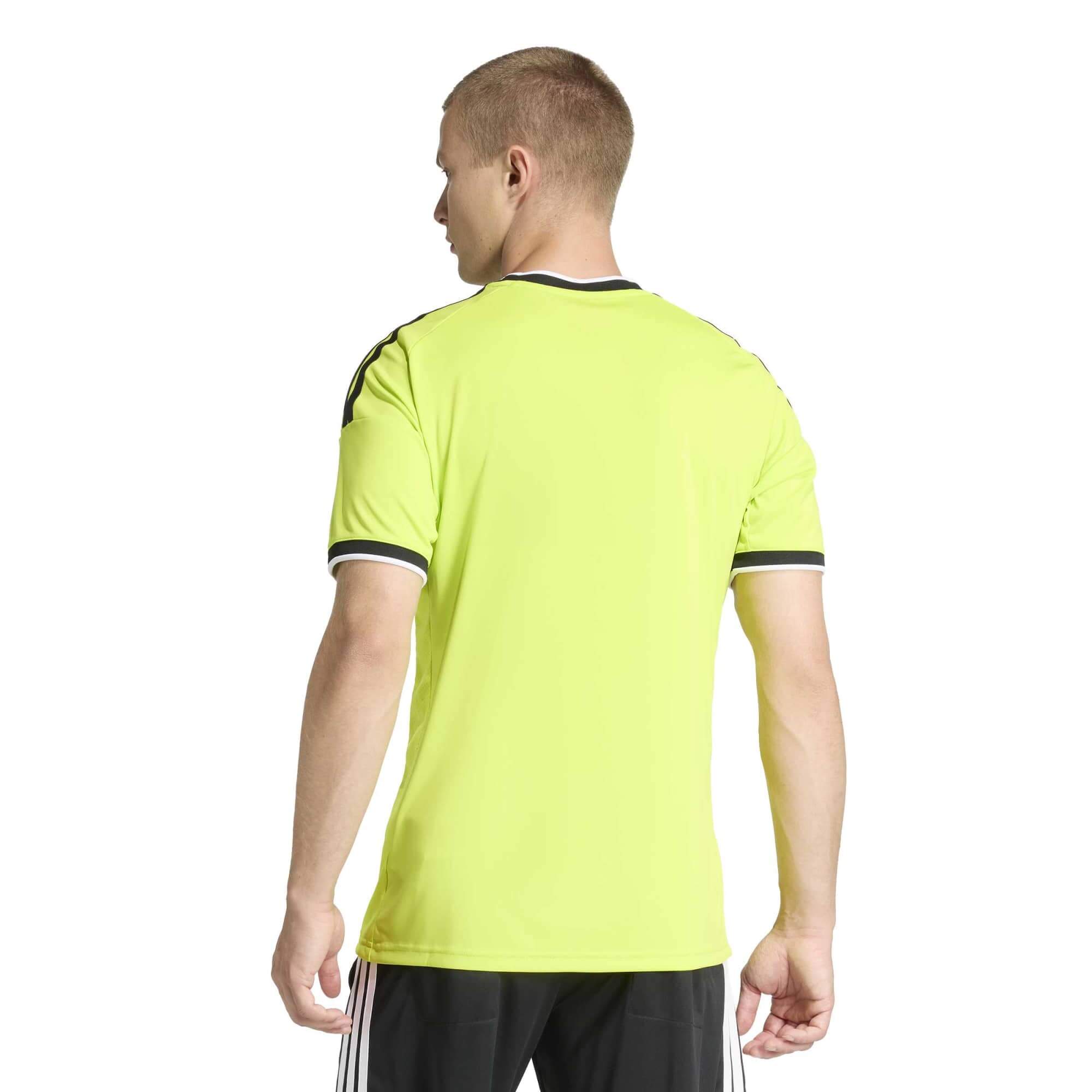 adidas Referee 26 Men's Soccer Jersey Solar Yellow/Black (Model - Back)