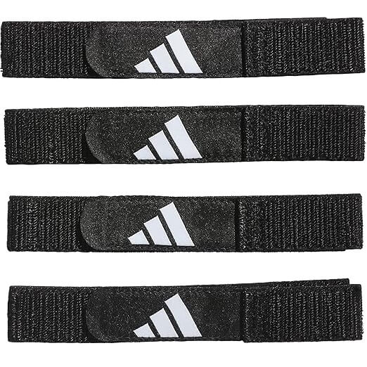 adidas Shin Guard Strap 2.0 (4 Pack) Black-White (Front)