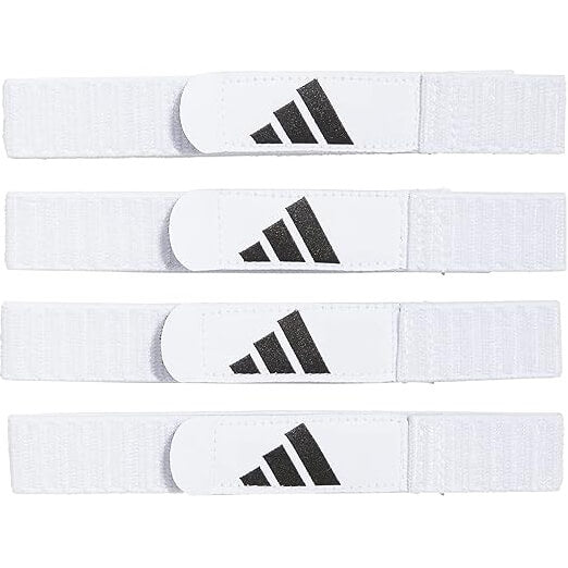 adidas Shin Guard Strap 2.0 (4 Pack) White-Black (Front)