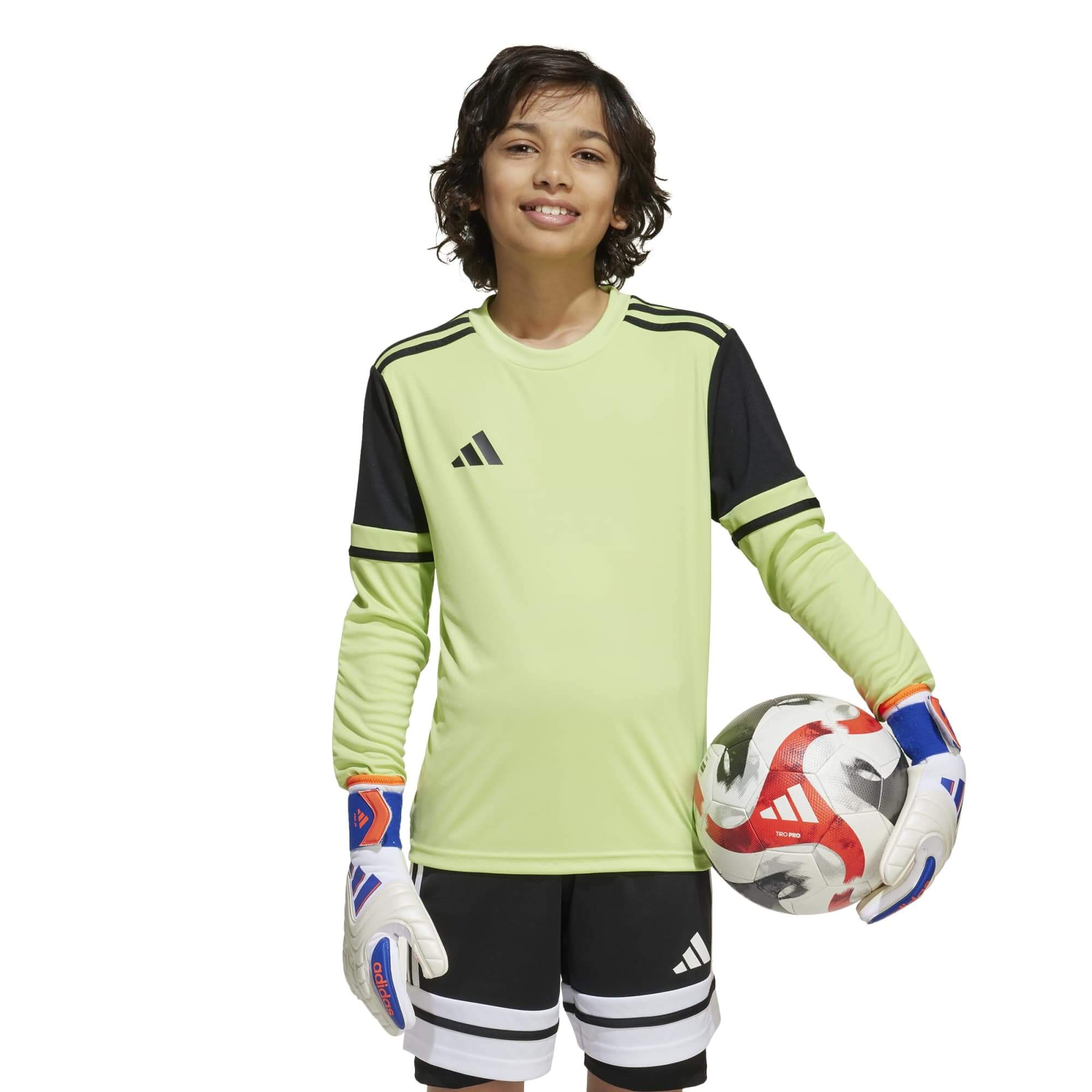 adidas Squadra 25 Youth Goalkeeper Long-Sleeve Soccer Jersey (Model - Front)