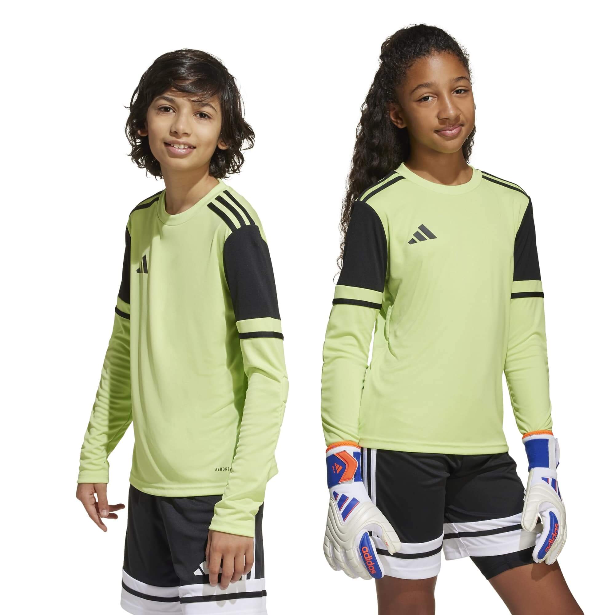 adidas Squadra 25 Youth Goalkeeper Long-Sleeve Soccer Jersey (Models - Front)