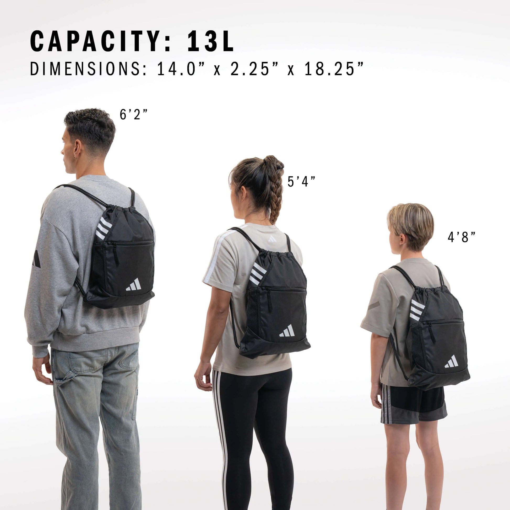 adidas Stadium Sackpack Team Light Grey-White (Features)
