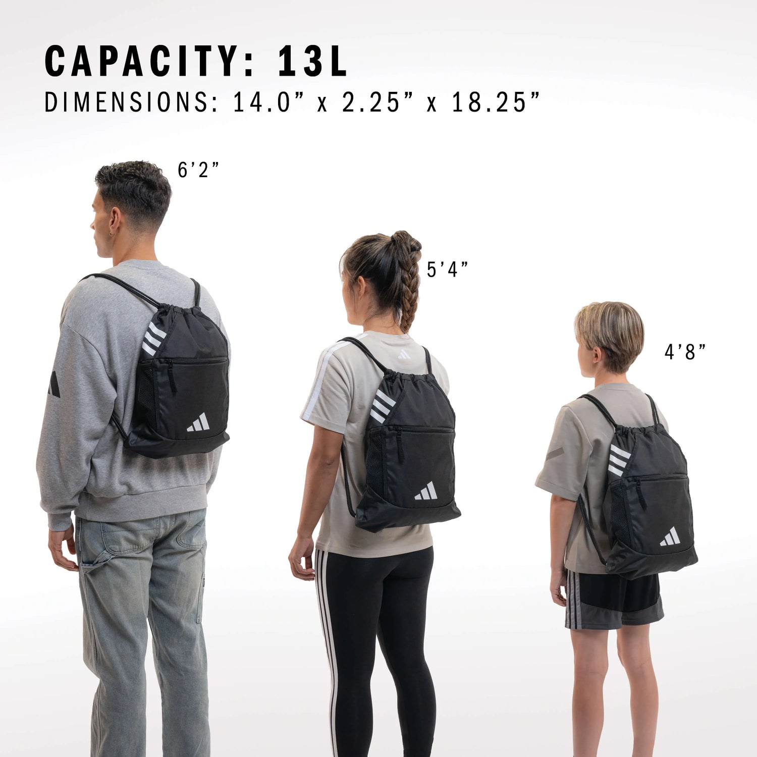 adidas Stadium Sackpack Team Light Grey-White (Features)