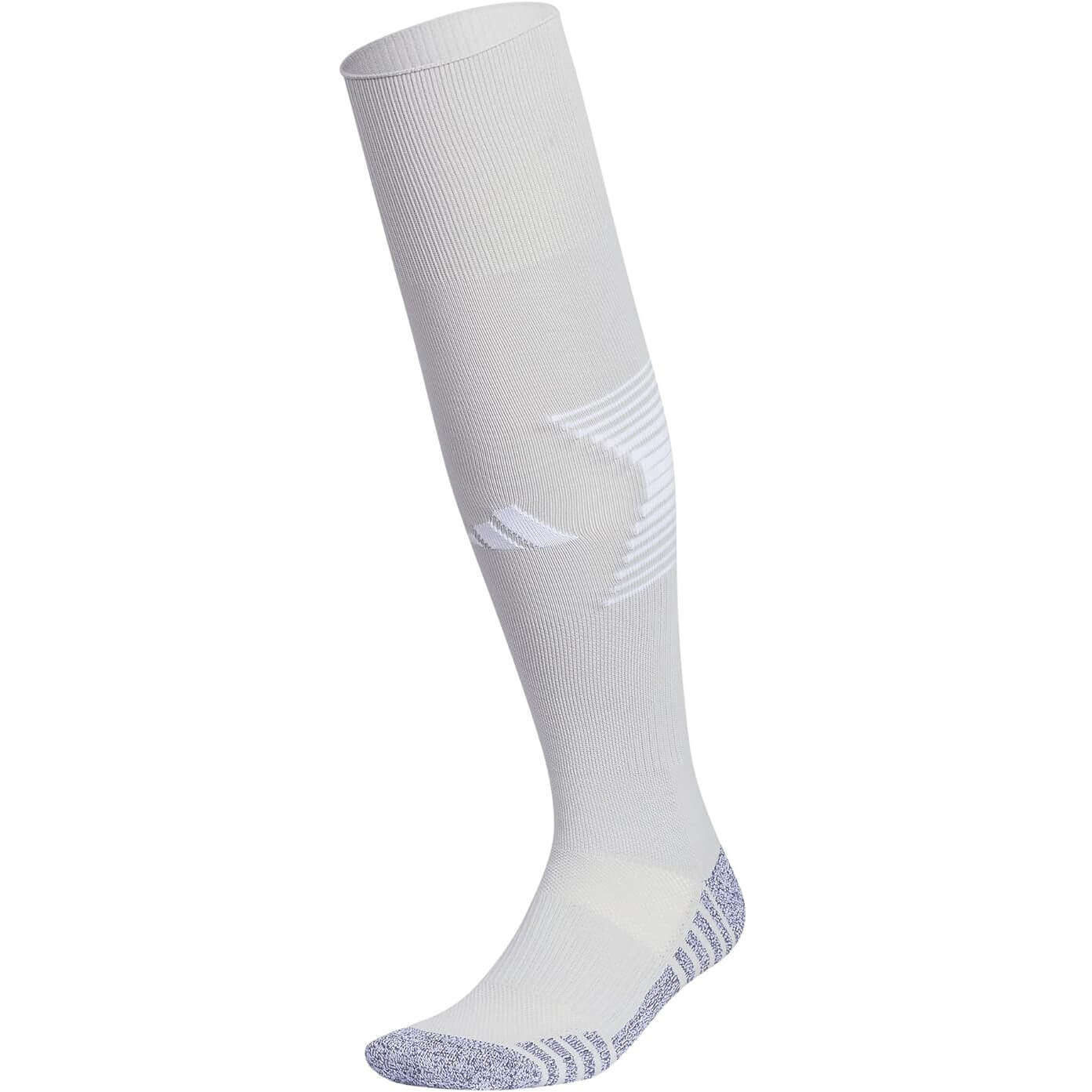 adidas Team Speed 4 OTC Socks Light Grey-White (Front)