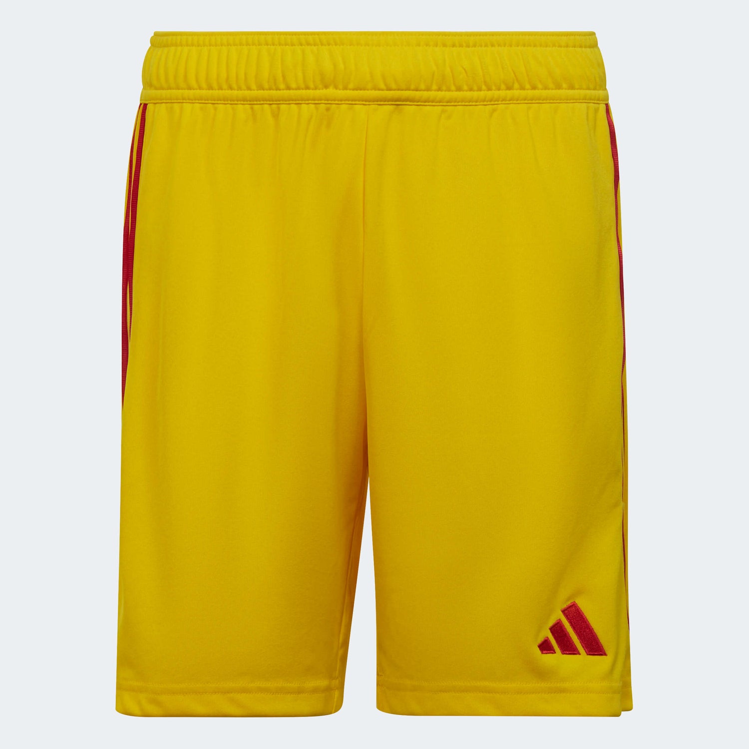 adidas Tiro 23 Youth Goalkeeper Shorts Yellow-Red (Front)