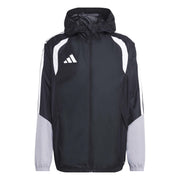 adidas Tiro 26 Men's Competition All Weather Jacket Black-Light Onix-White (Front)