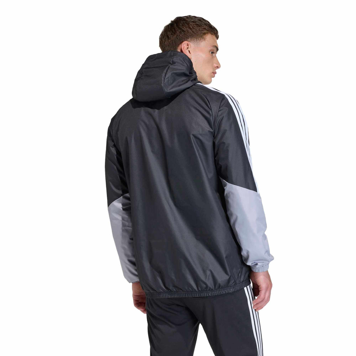 adidas Tiro 26 Men's Competition All Weather Jacket Black-Light Onix-White (Model - Back)