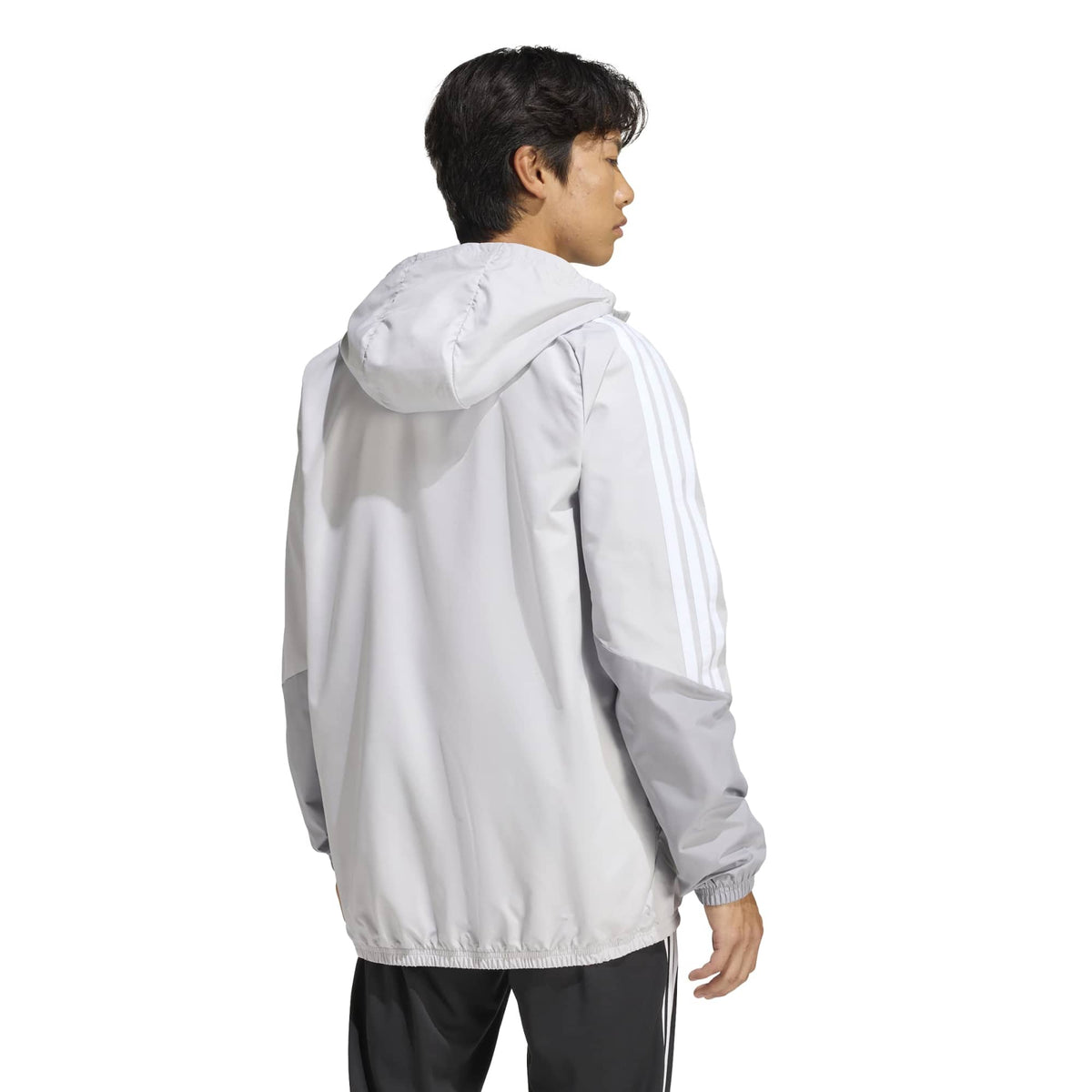 adidas Tiro 26 Men's Competition All Weather Jacket Light Grey-Light Onix-White (Model - Back)
