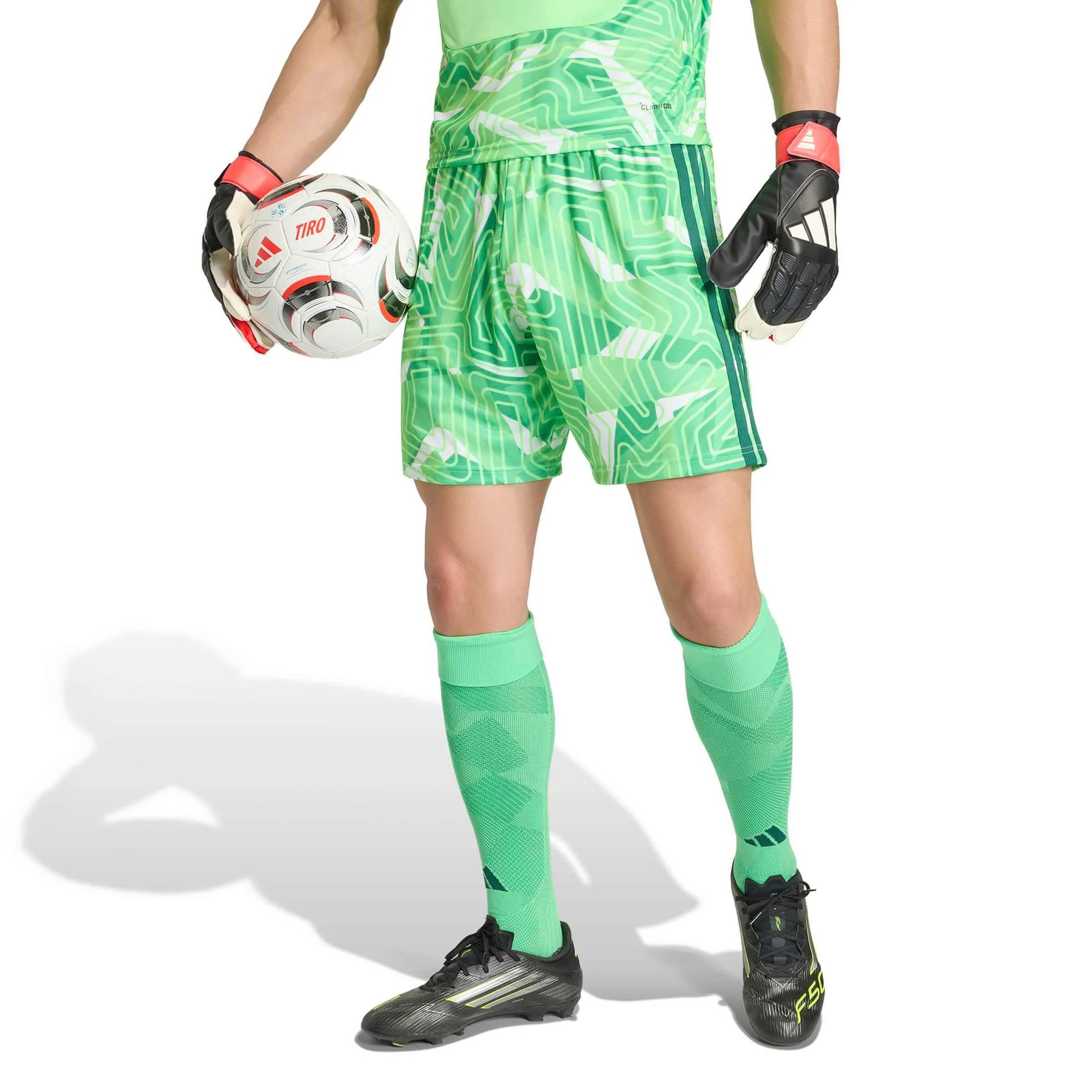 adidas Tiro 26 Men's Competition Goalkeeper Shorts Lime Burst (Model - Front)