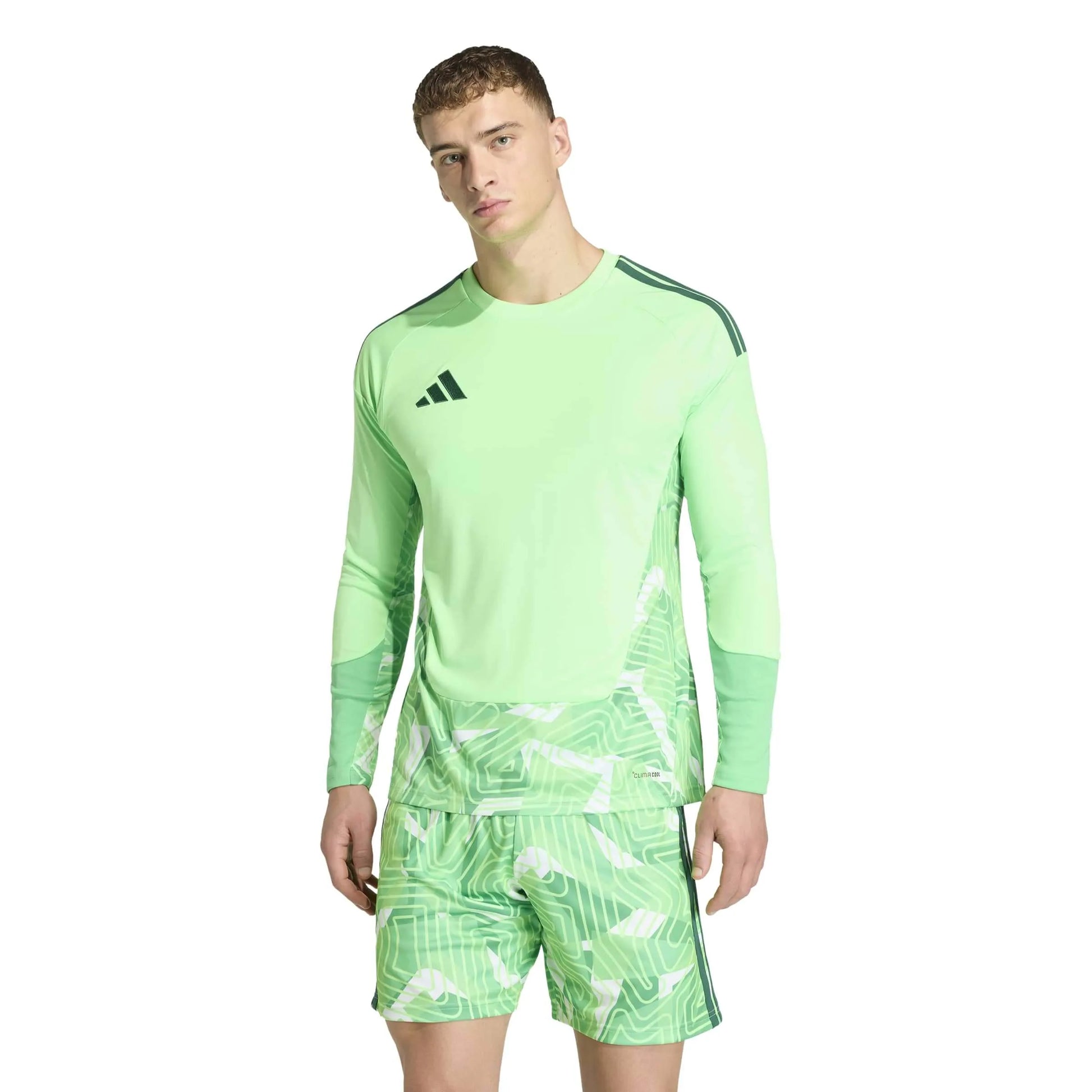 adidas Tiro 26 Men's Competition Long-Sleeve Goalkeeper Soccer Jersey Lime Burst (Model - Front)