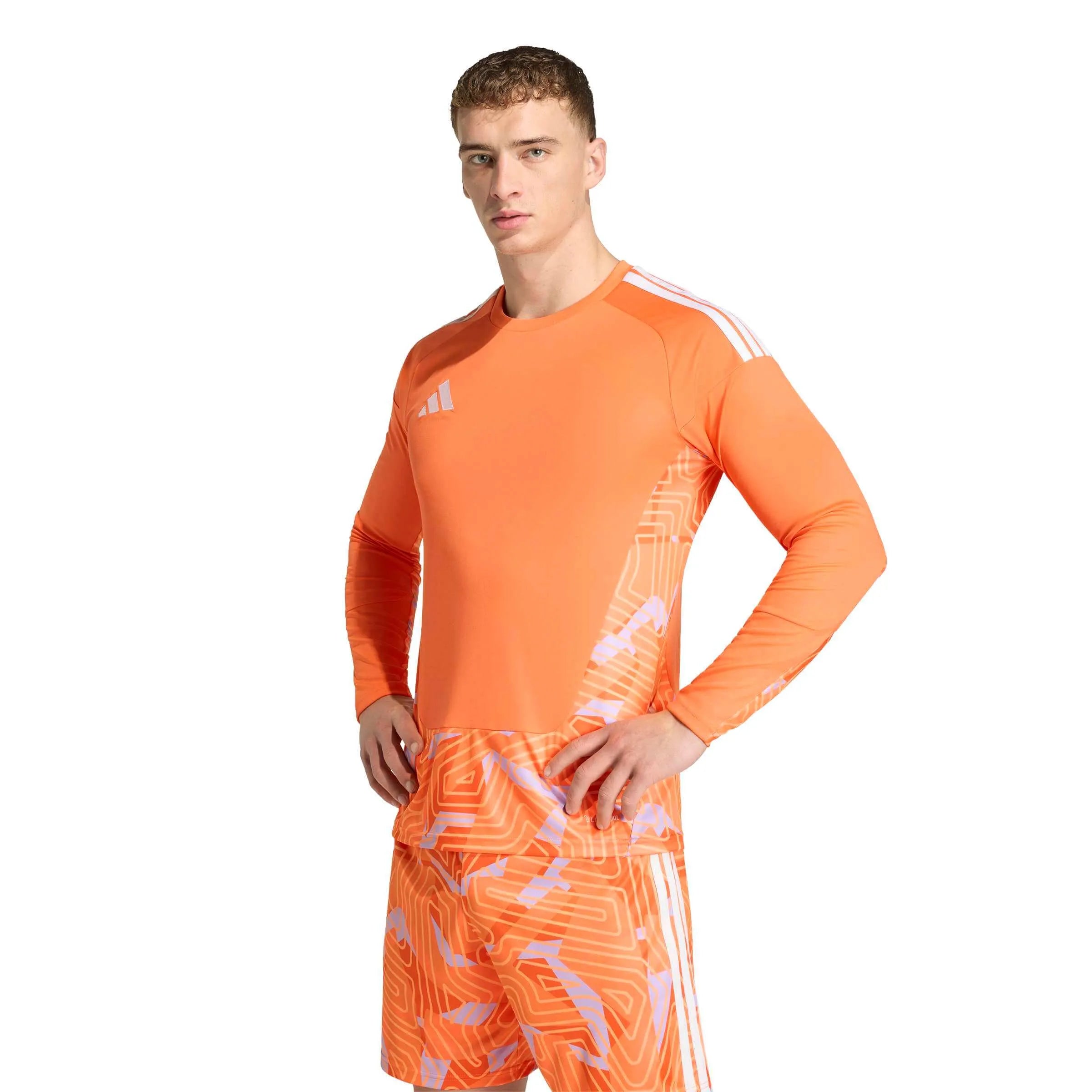 adidas Tiro 26 Men's Competition Long-Sleeve Goalkeeper Soccer Jersey Semi Solar Orange (Model - Front)