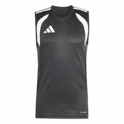 adidas Tiro 26 Men's Competition Sleeveless Soccer Jersey Black-White (Front)