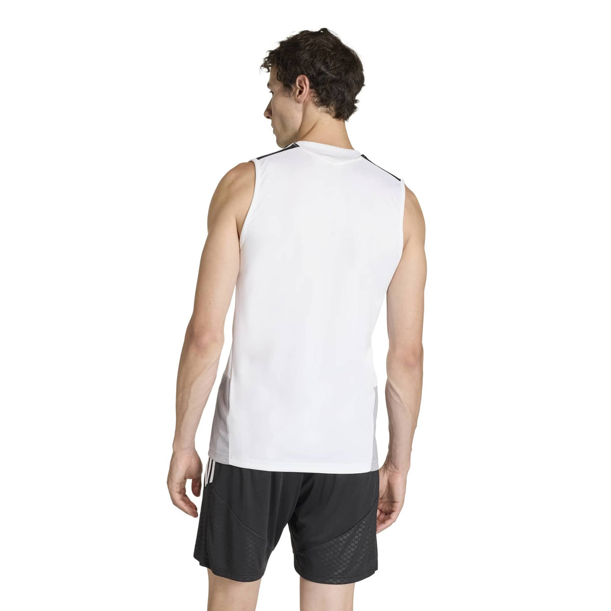 adidas Tiro 26 Men's Competition Sleeveless Soccer Jersey White-Black (Model - Back)