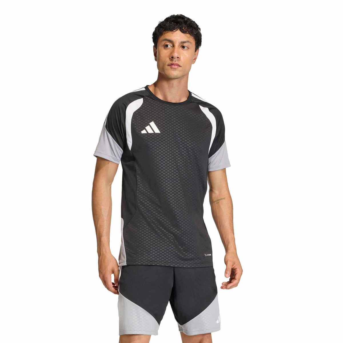 adidas Tiro 26 Men's Competition Training Soccer Jersey Black-Light Onix-White (Model - Front)