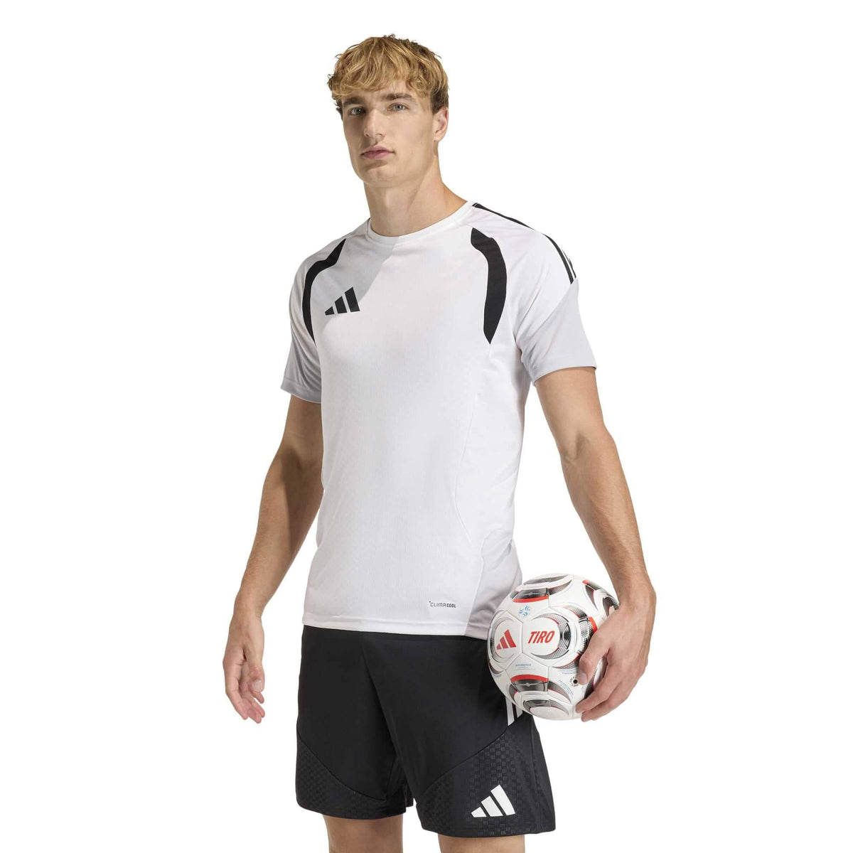 adidas Tiro 26 Men's Competition Training Soccer Jersey White-Black (Model - Front)
