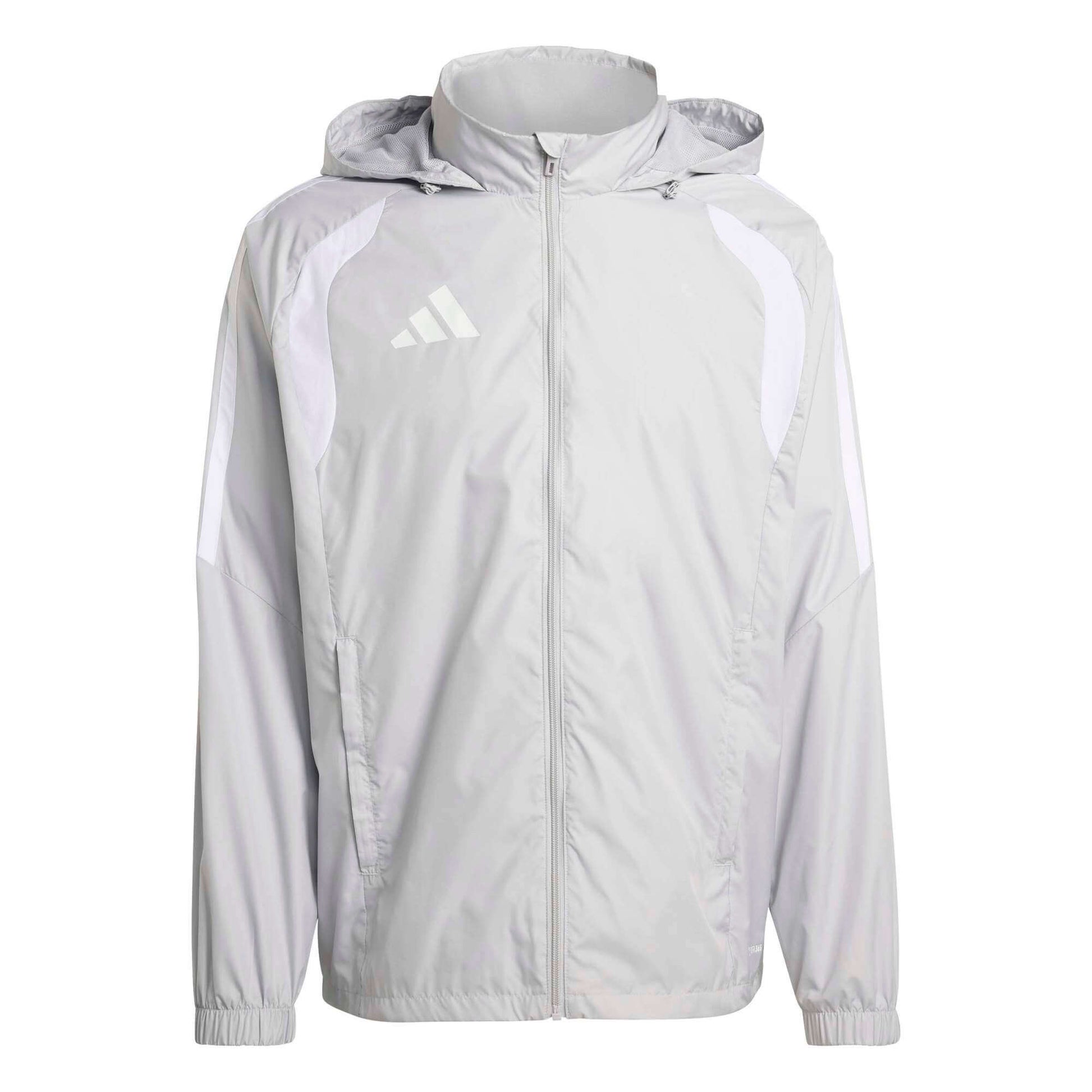 adidas Tiro 26 Men's League Windbreaker Light Grey/White (Front)