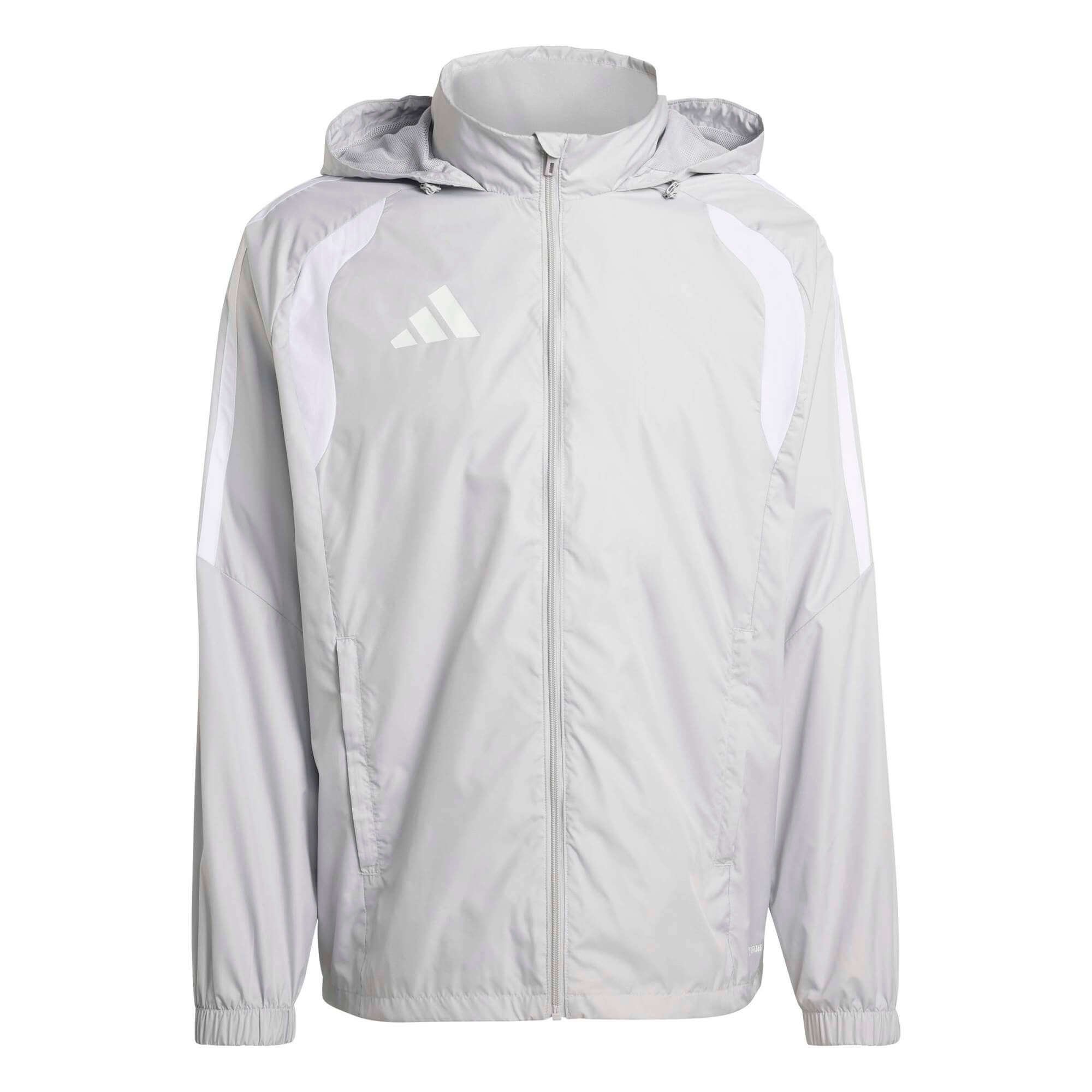 adidas Tiro 26 Men's League Windbreaker Light Grey/White (Front)
