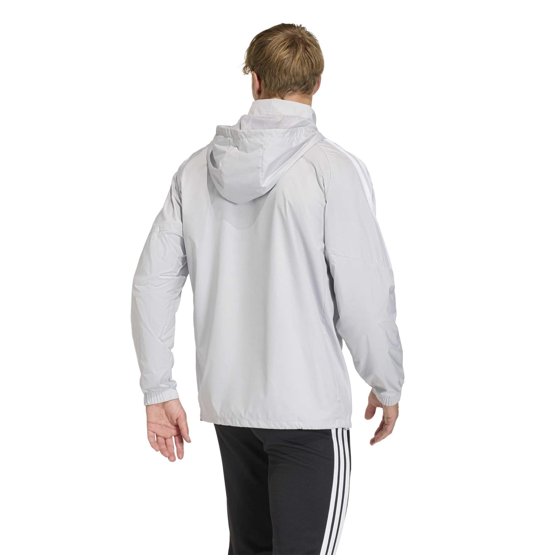 adidas Tiro 26 Men's League Windbreaker Light Grey/White (Model - Back)