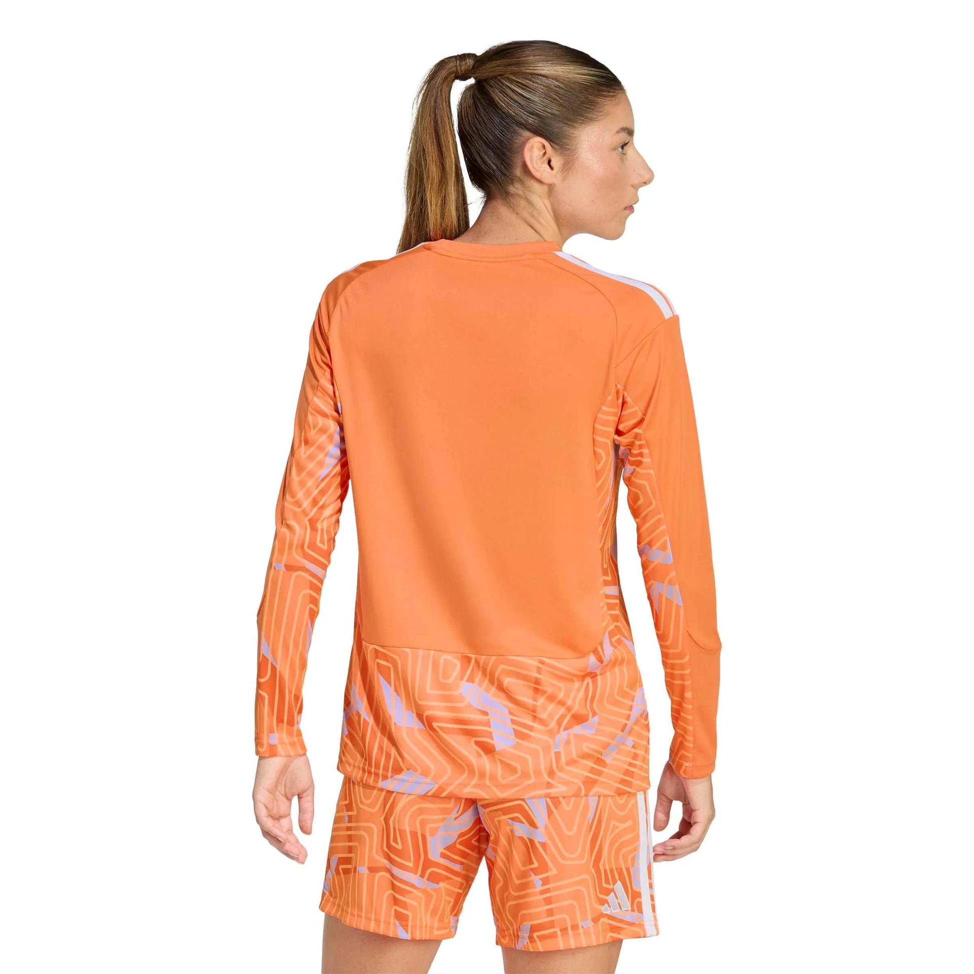 adidas Tiro 26 Women's Competition Long-Sleeve Goalkeeper Soccer Jersey Semi Solar Oragne (Model - Back)