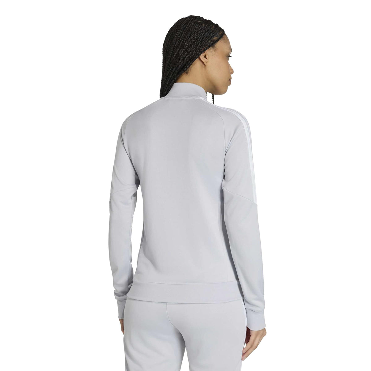 adidas Tiro 26 Women's League Training Jacket Light Grey/White (Model - Back)