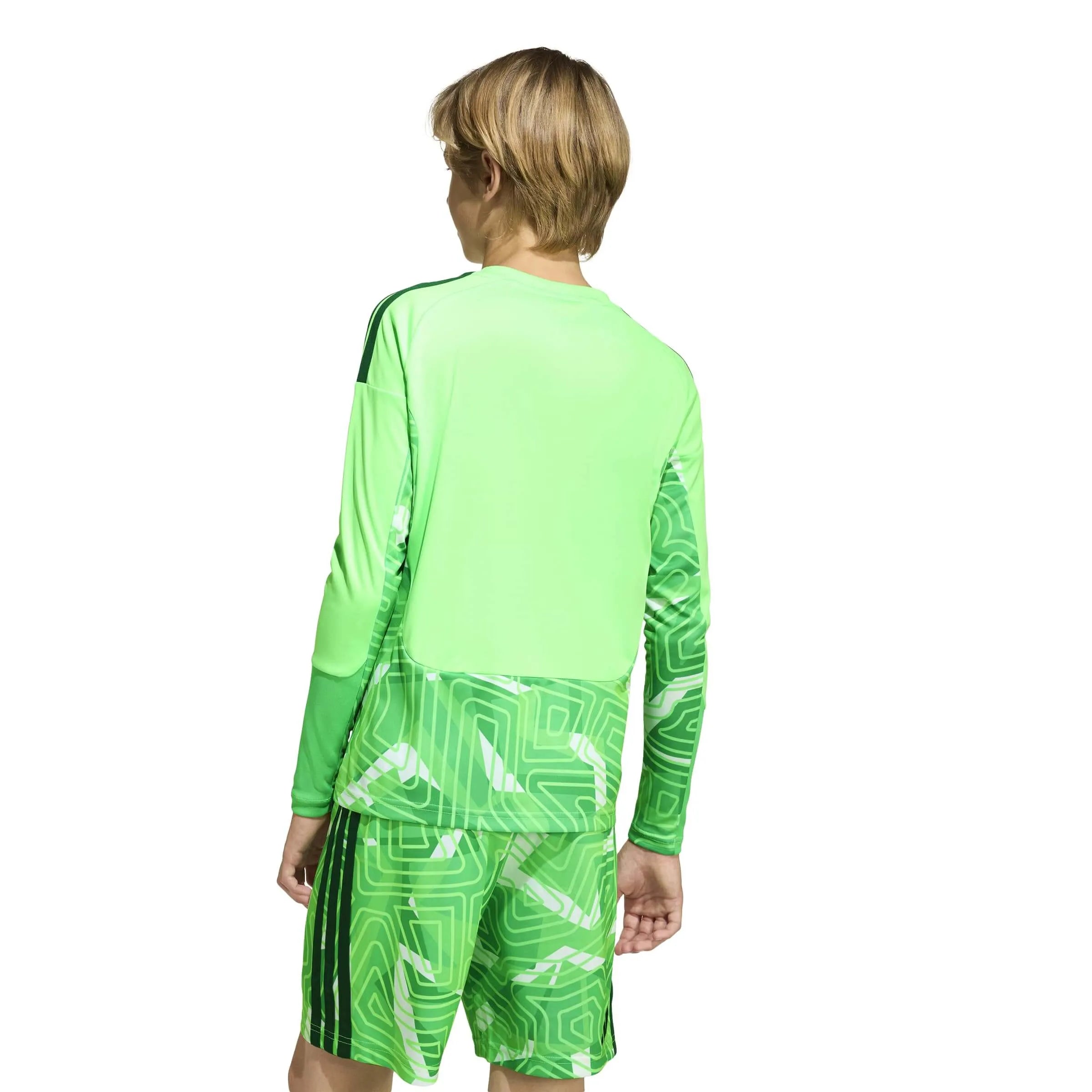 adidas Tiro 26 Youth Competition Long-Sleeve Goalkeeper Soccer Jersey Lime Burst (Model - Back)