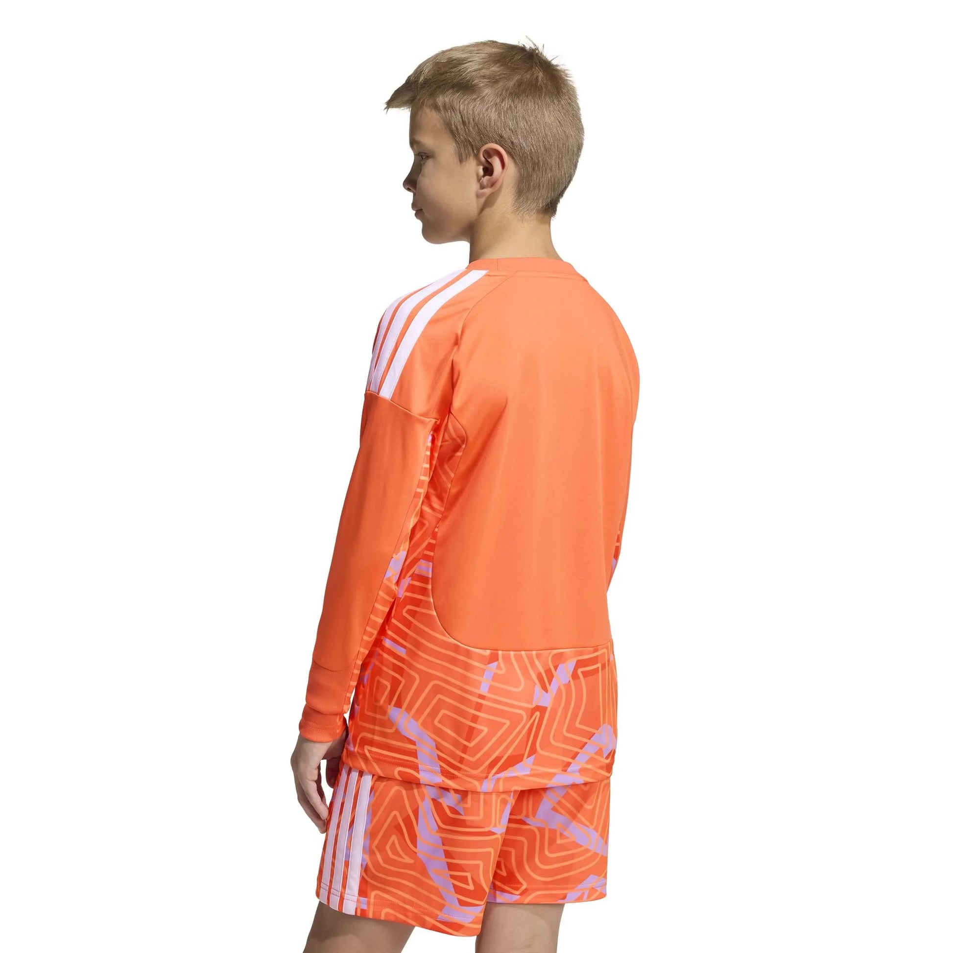adidas Tiro 26 Youth Competition Long-Sleeve Goalkeeper Soccer Jersey Semi Solar Orange (Model - Back)