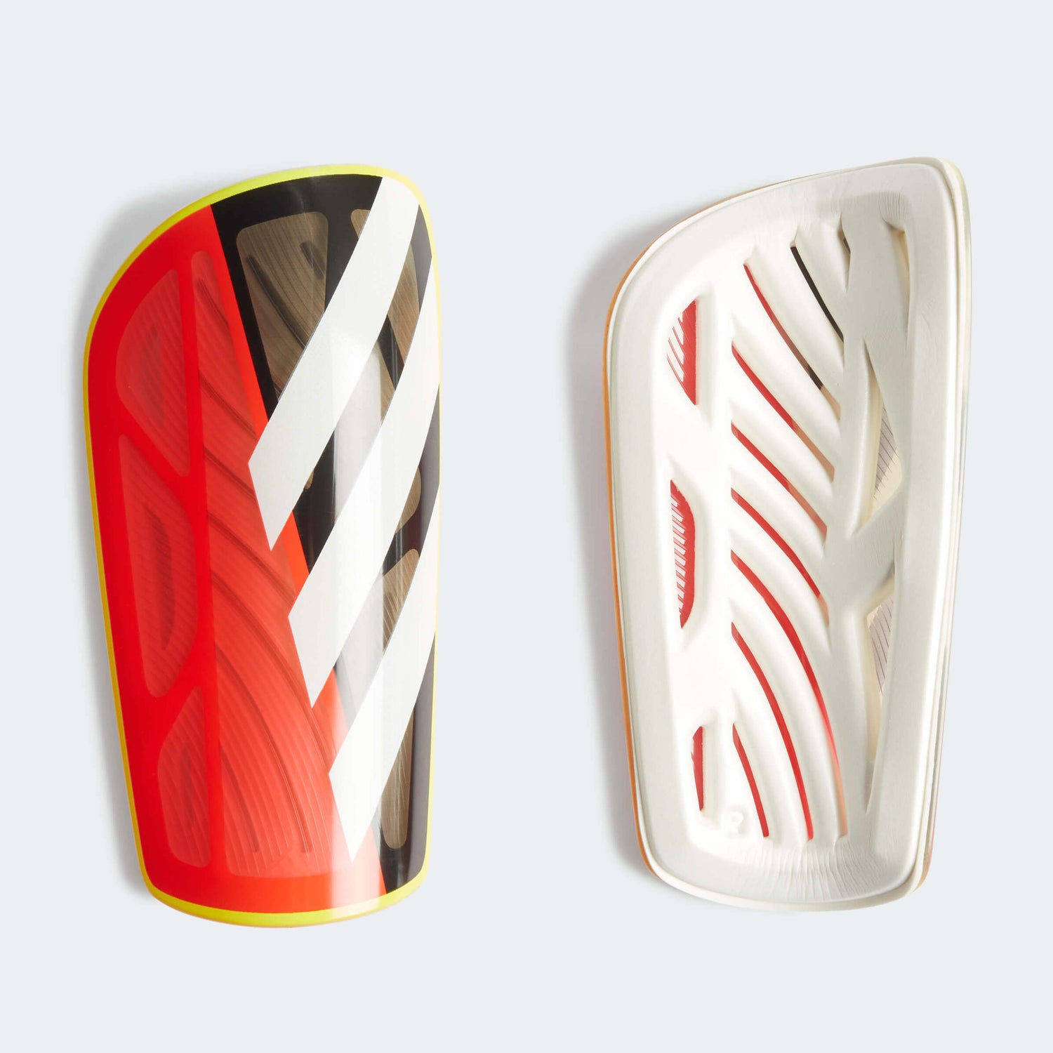 adidas Tiro League Shin Guards Solar Red - Black - White (Pair - Front)
