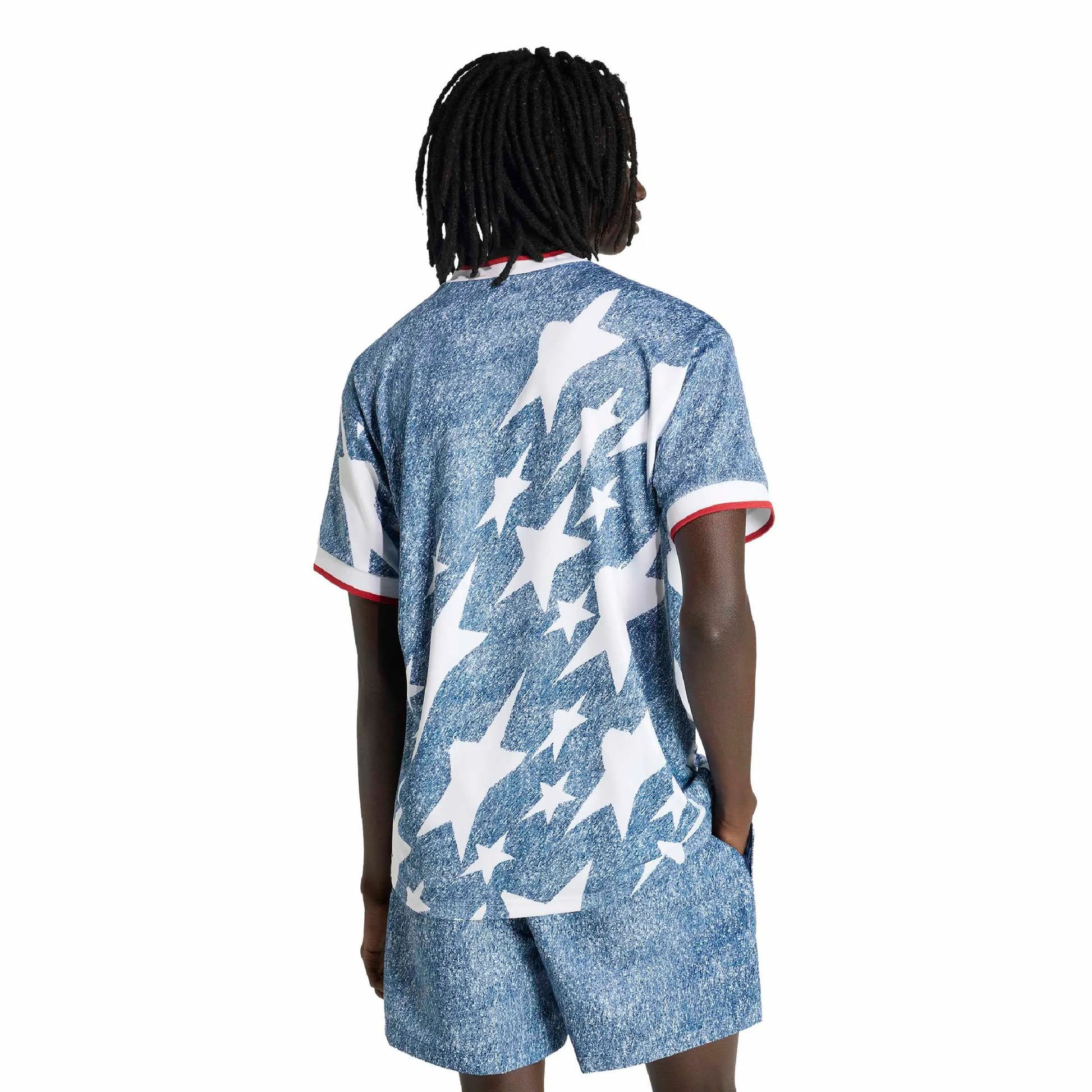 adidas USA Men's Denim Graphic Jersey (Model - Back)