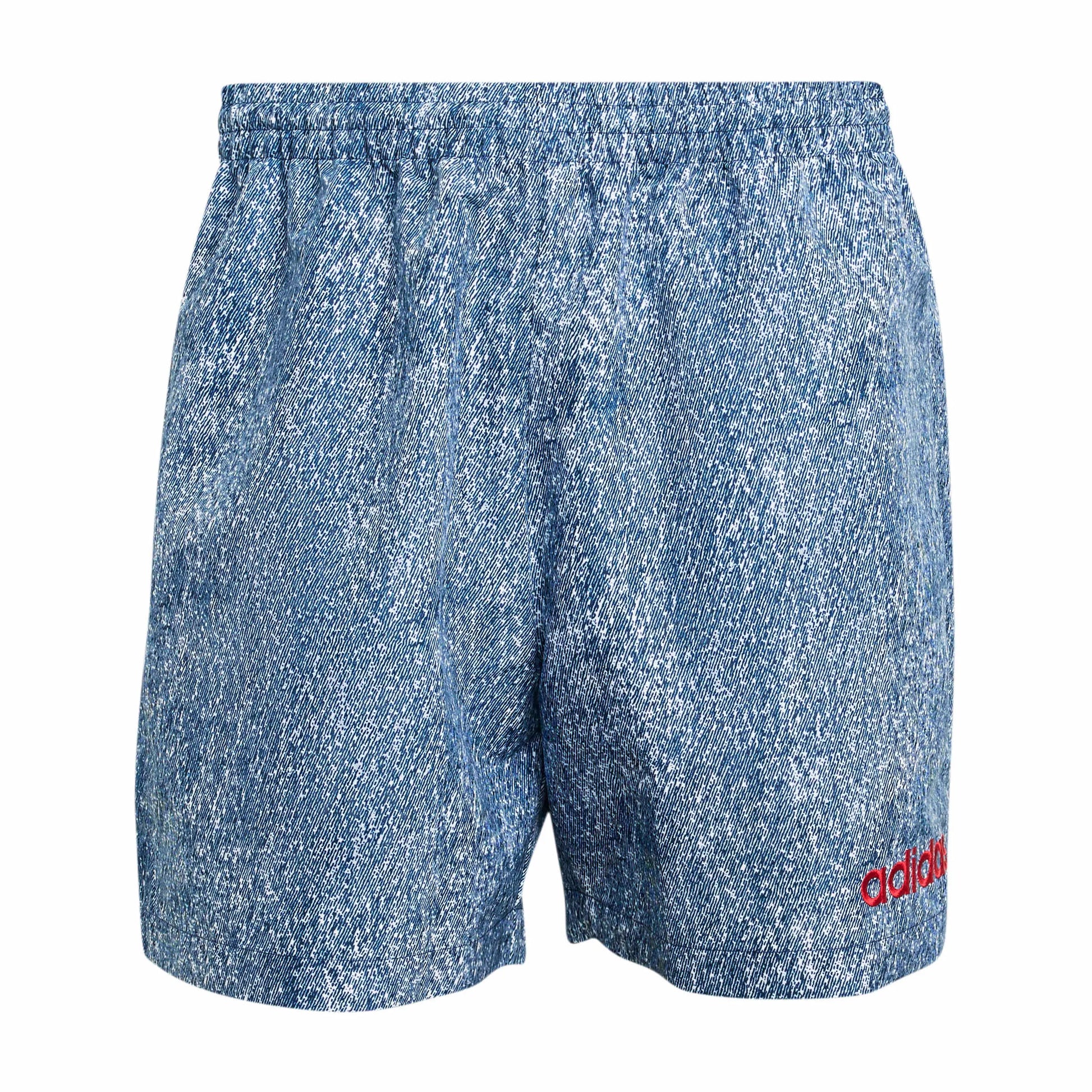 adidas USA Men's Denim Graphic Shorts (Front)