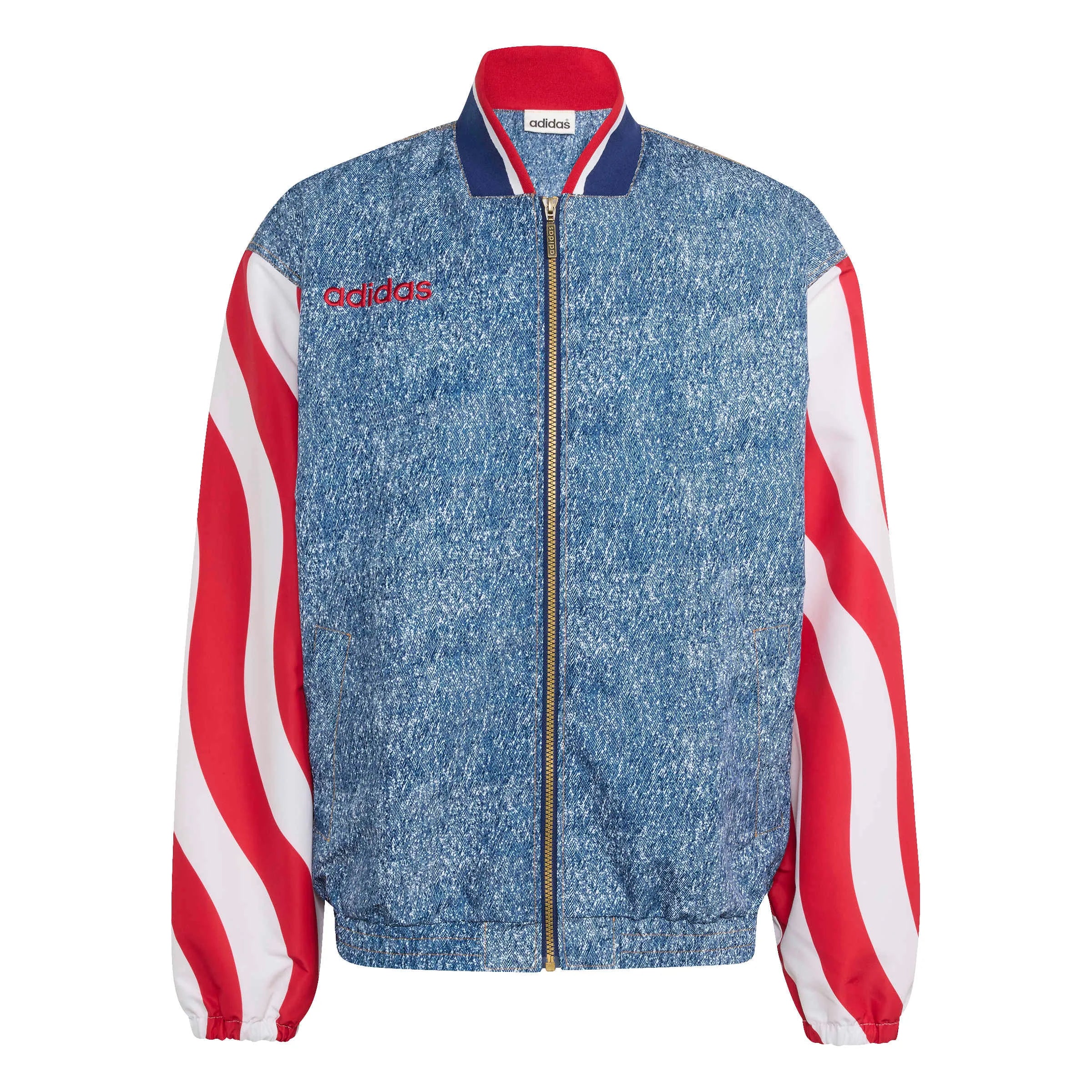 adidas USA Men's Denim Graphic Track Top (Front)