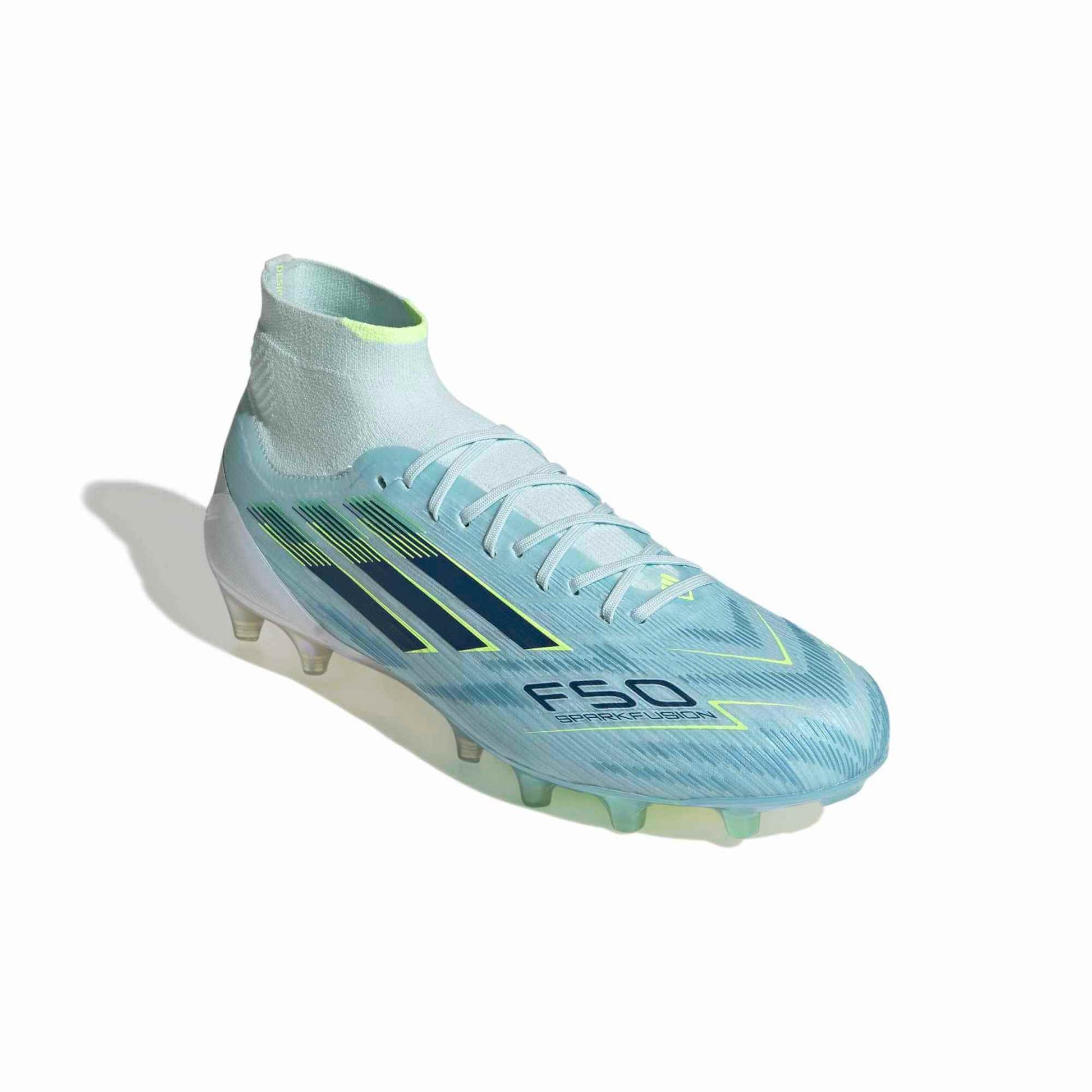 adidas Women's F50 Sparkfusion Elite Firm-Artificial Ground Soccer Cleats - Ice Cold Precision Pack (SP26) (Lateral - Front)