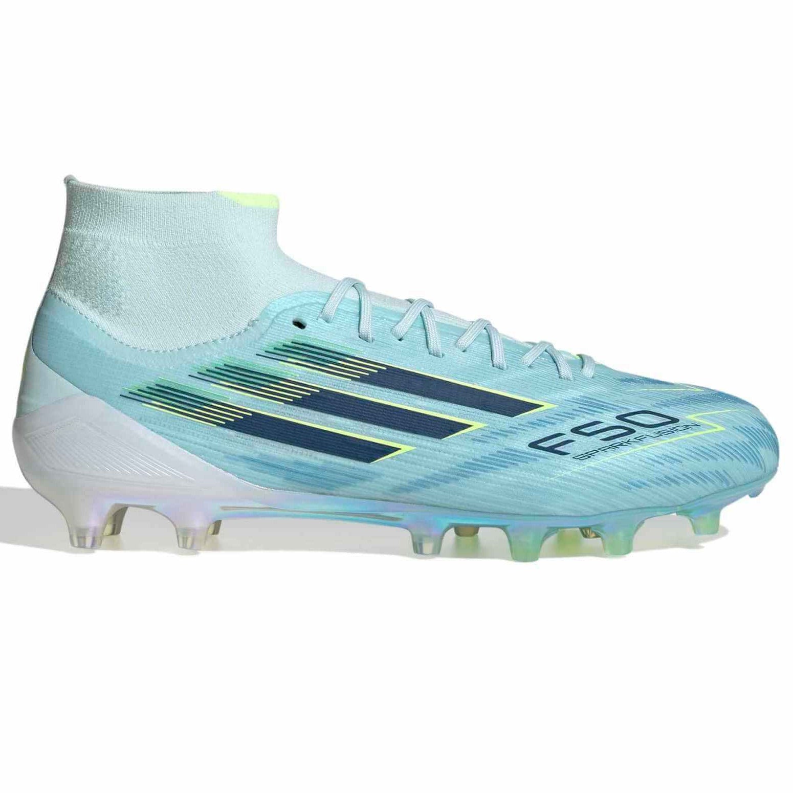 adidas Women's F50 Sparkfusion Elite Firm-Artificial Ground Soccer Cleats - Ice Cold Precision Pack (SP26) (Side 1)